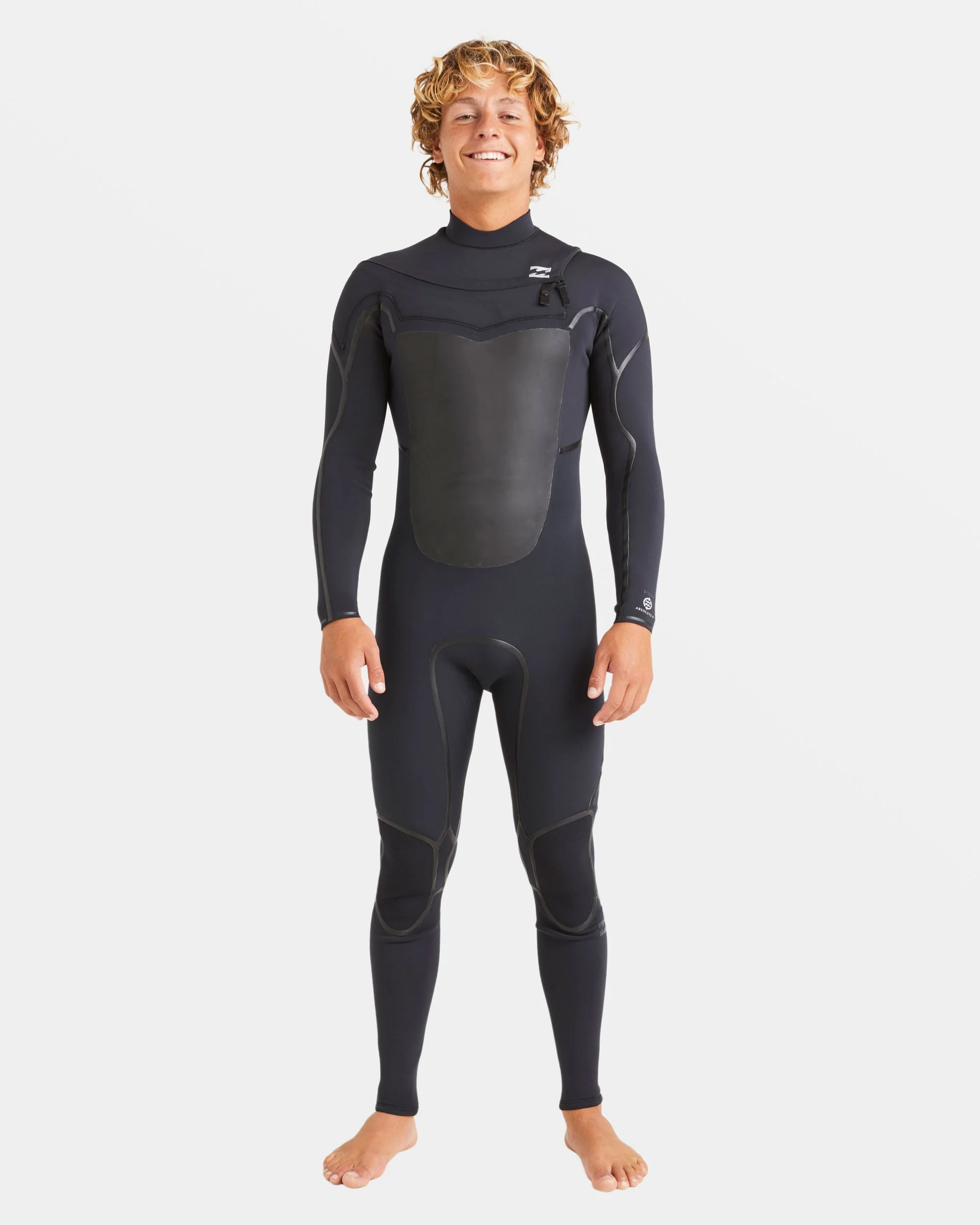 3/2mm Absolute Natural+ Upcycler Liquid Seal Chest Zip Wetsuit - Black