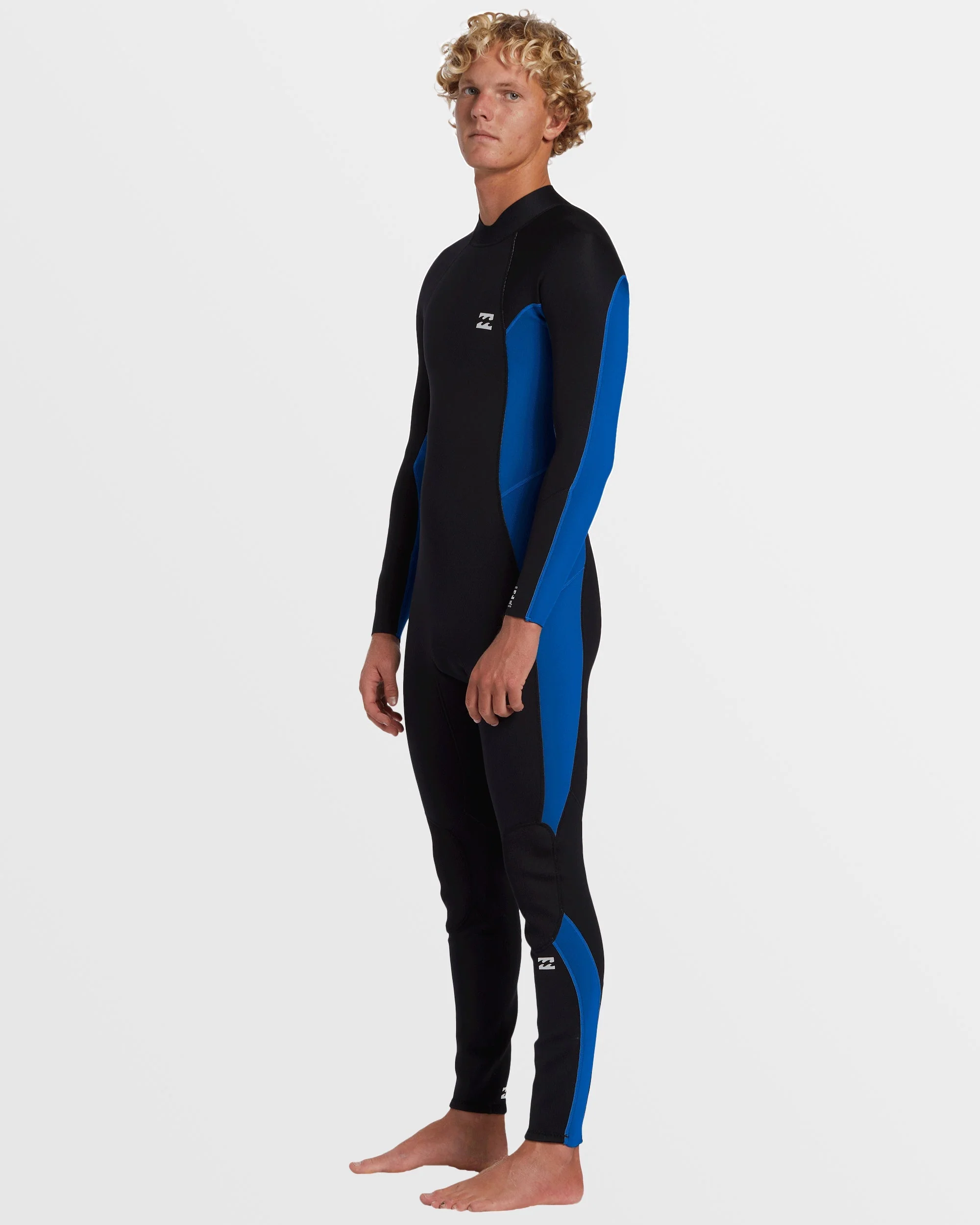 4/3mm Foil GBS Back Zip Wetsuit - Mid Blue - Image 6
