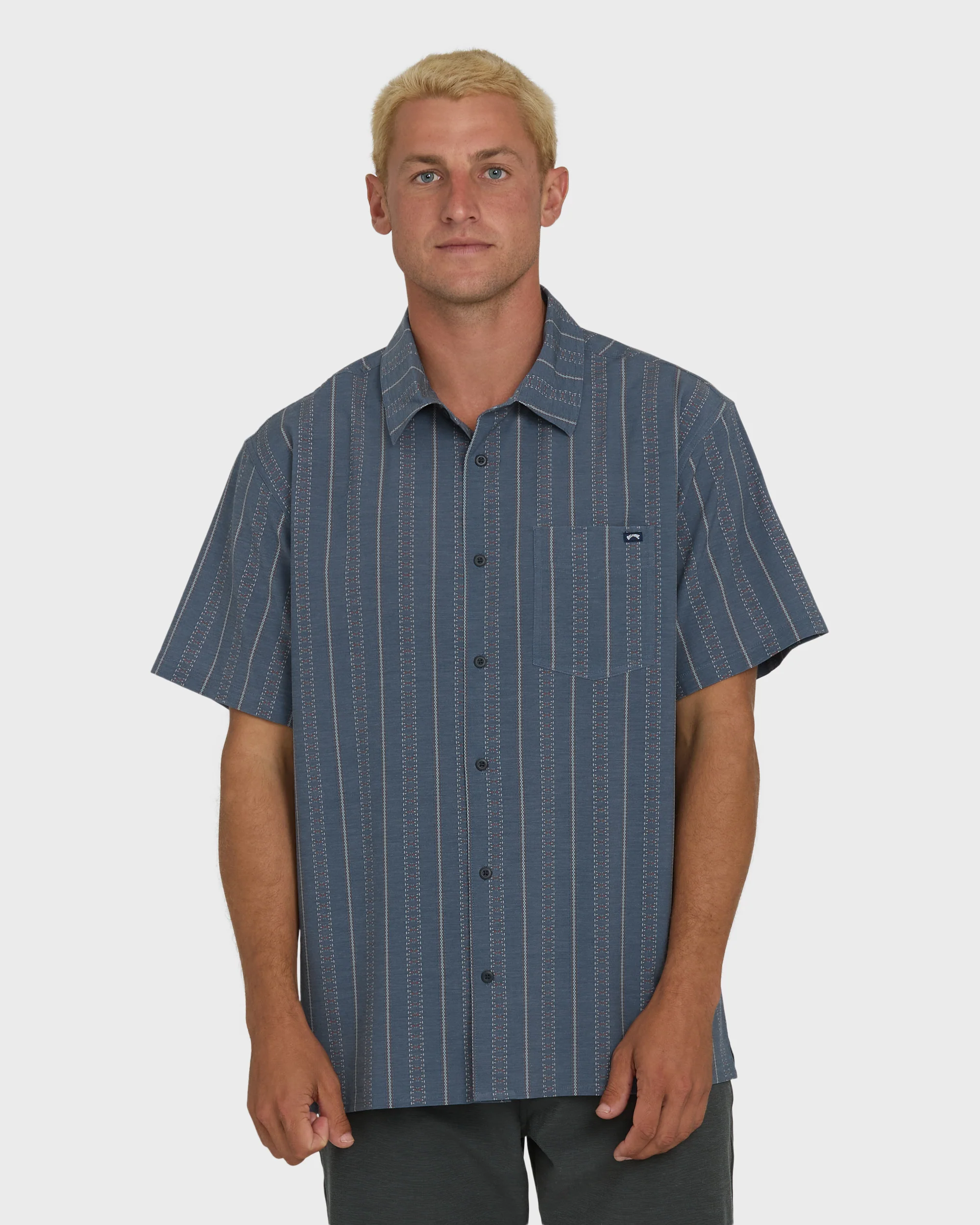 A/Div Surftrek Transit Short Sleeve Woven Shirt - True Navy