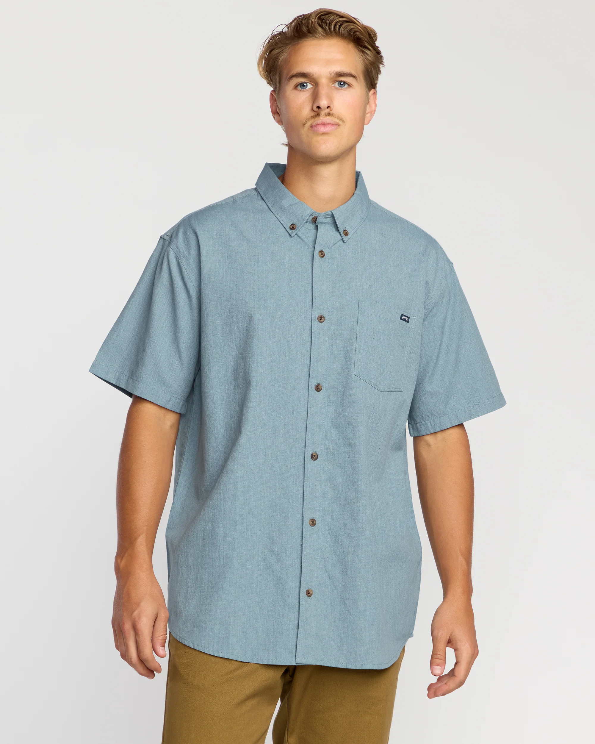 All Day Short Sleeve Shirt - Steel Blue