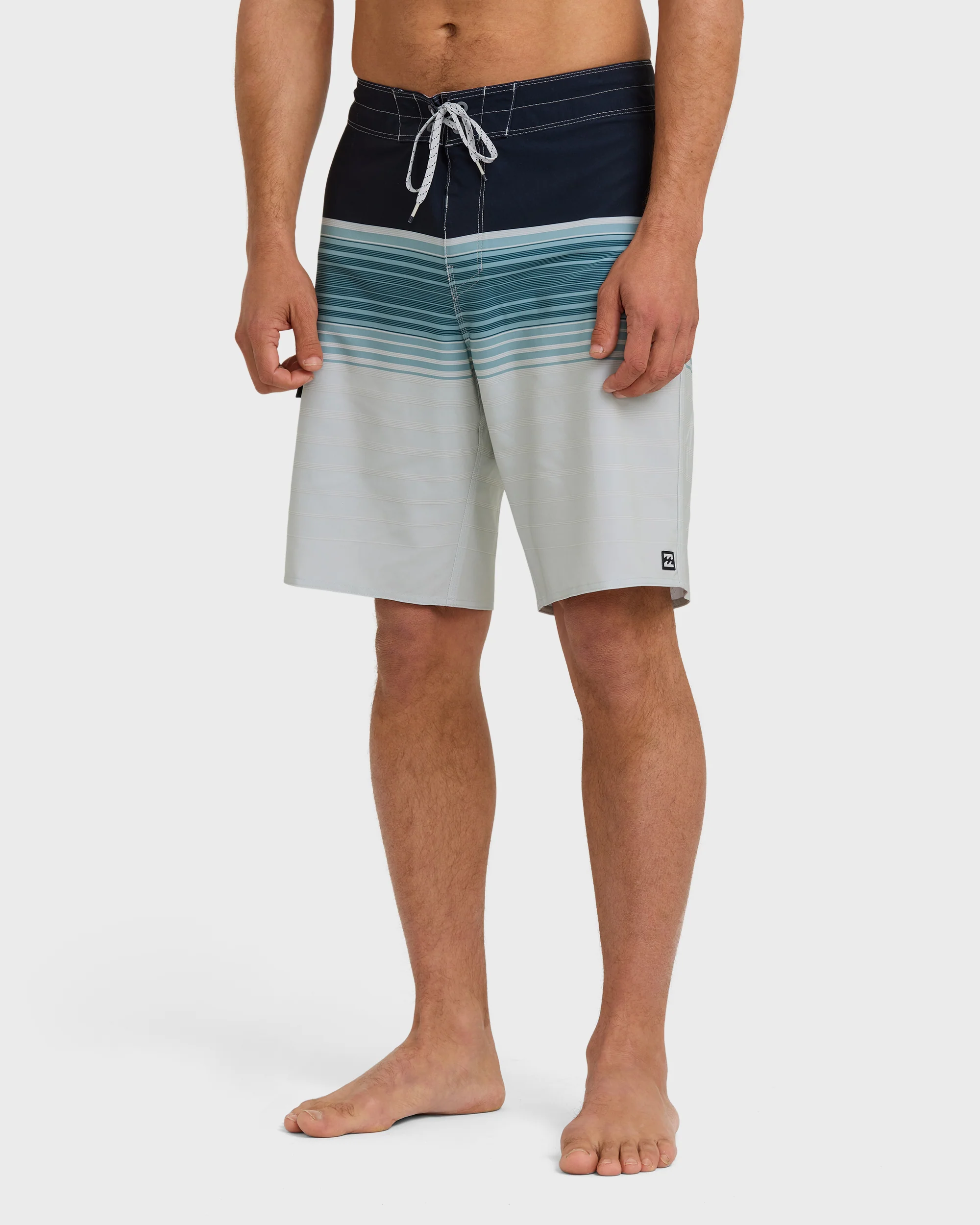 All Day Stripe Pro Performance 20" Boardshorts - Washed Blue - Image 3