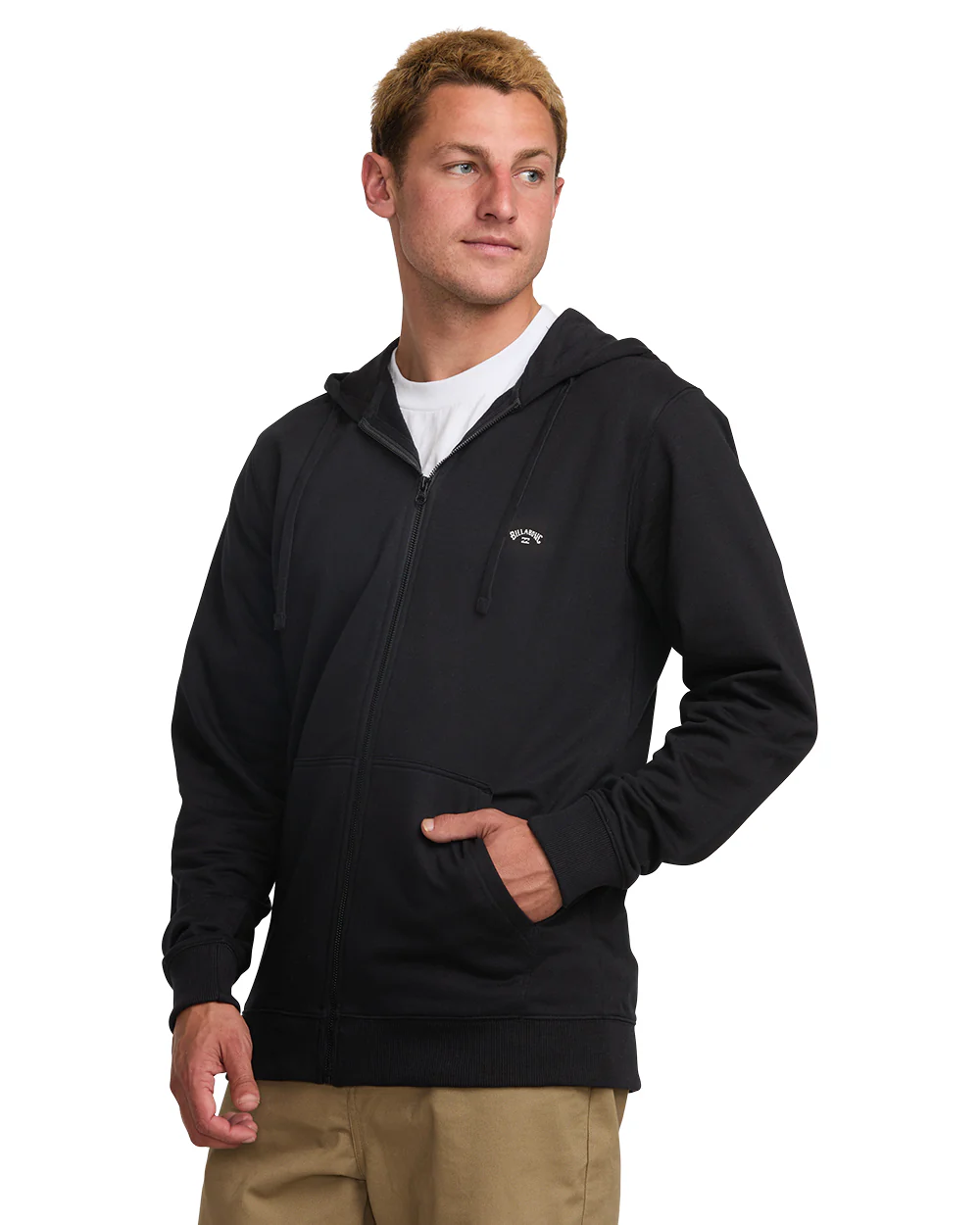 All Day Zip Front Hoodie - Black - Image 3
