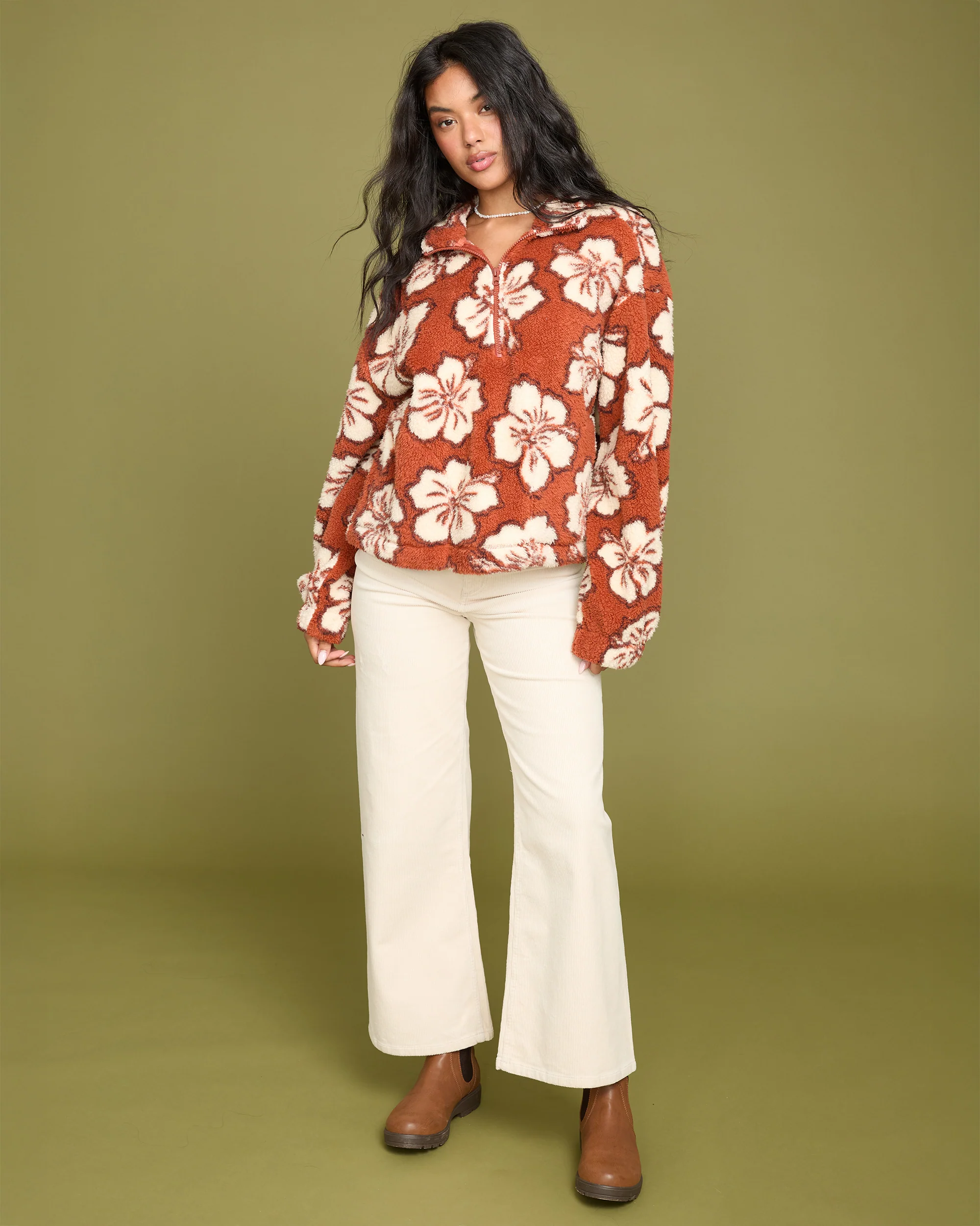 All The Time Sherpa Half Zip Sweatshirt - Sedona - Image 2