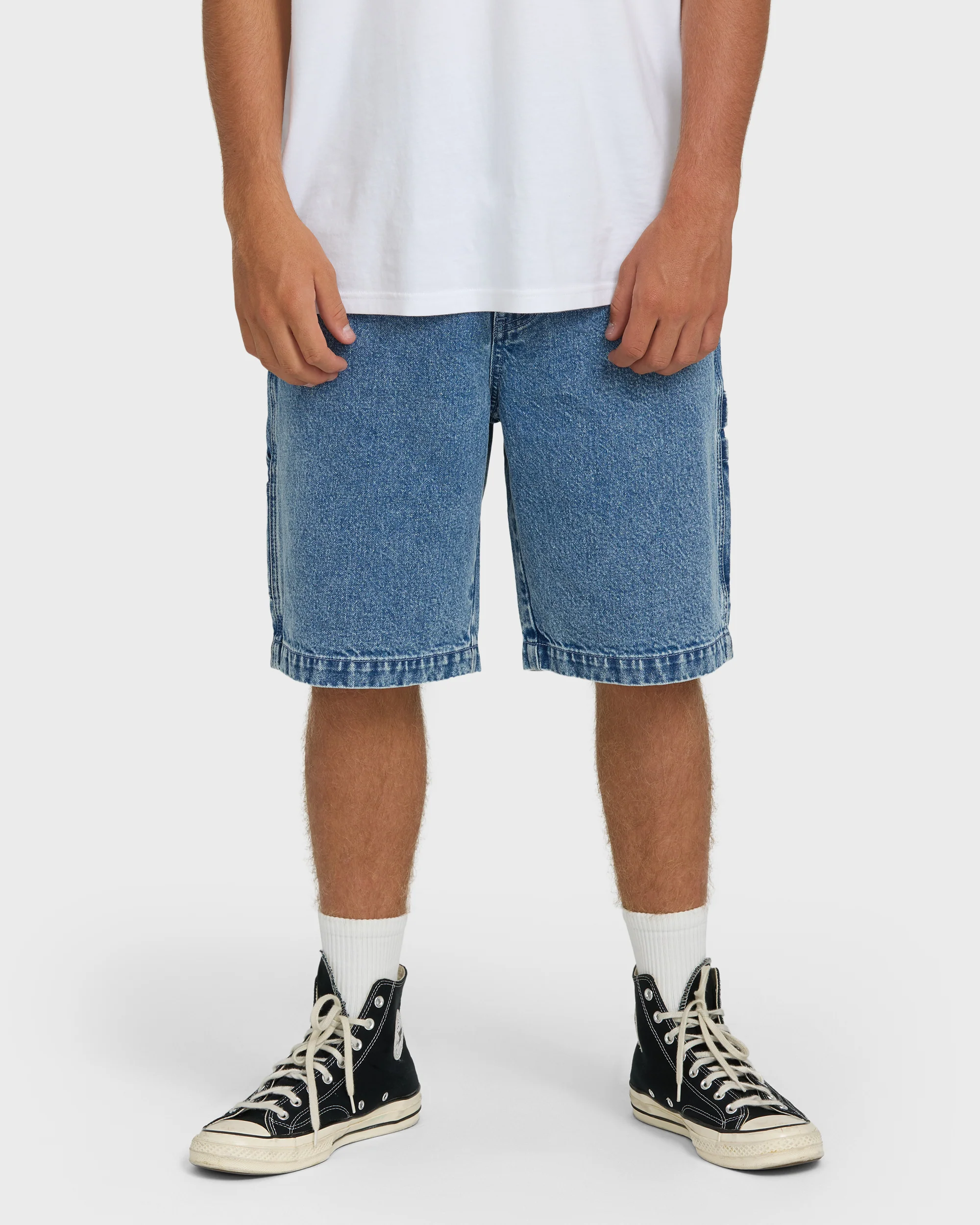 Bad Dog 22" Denim Shorts - Faded Denim