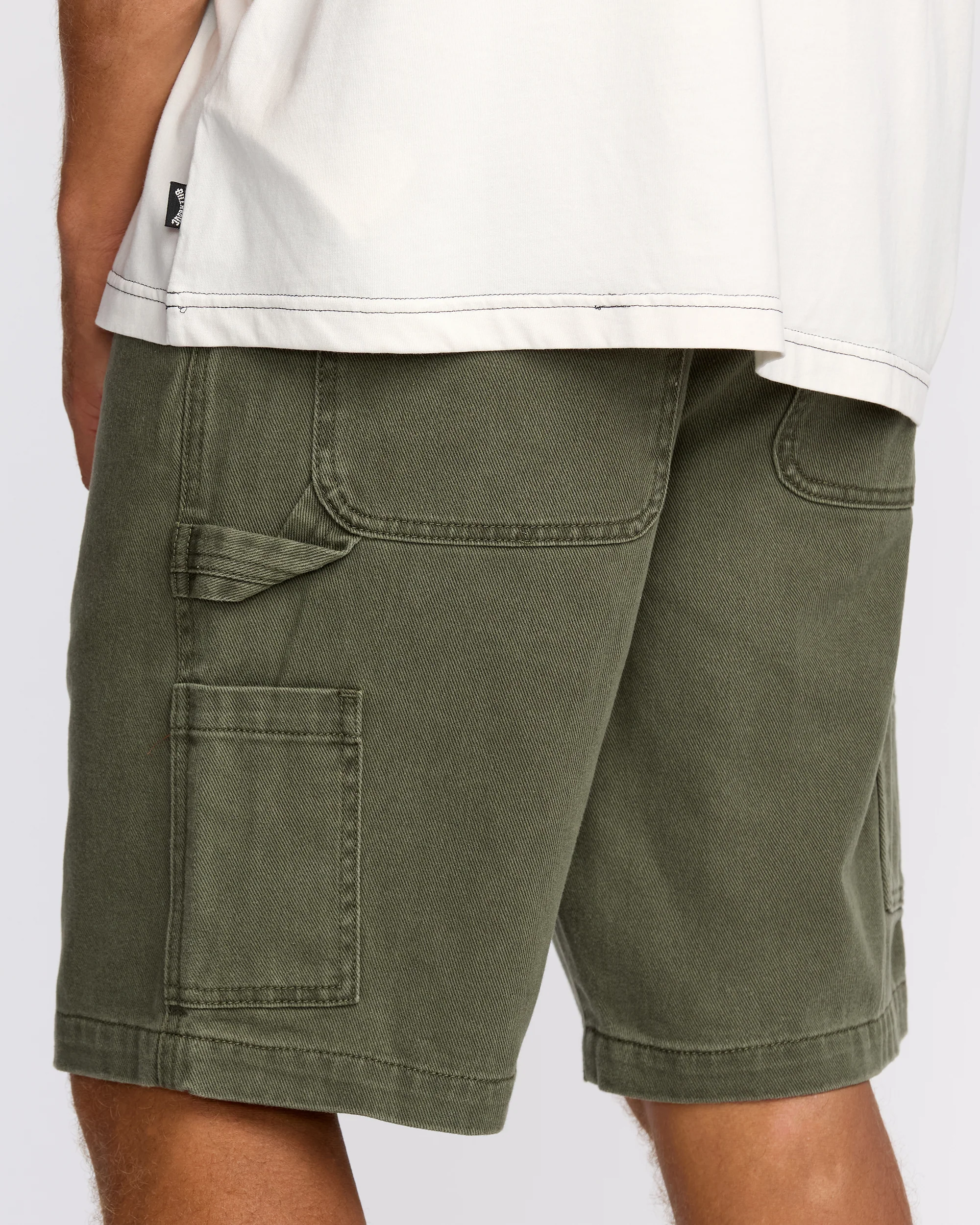 Bad Dog 21" Workwear Shorts - Dark Military - Image 6