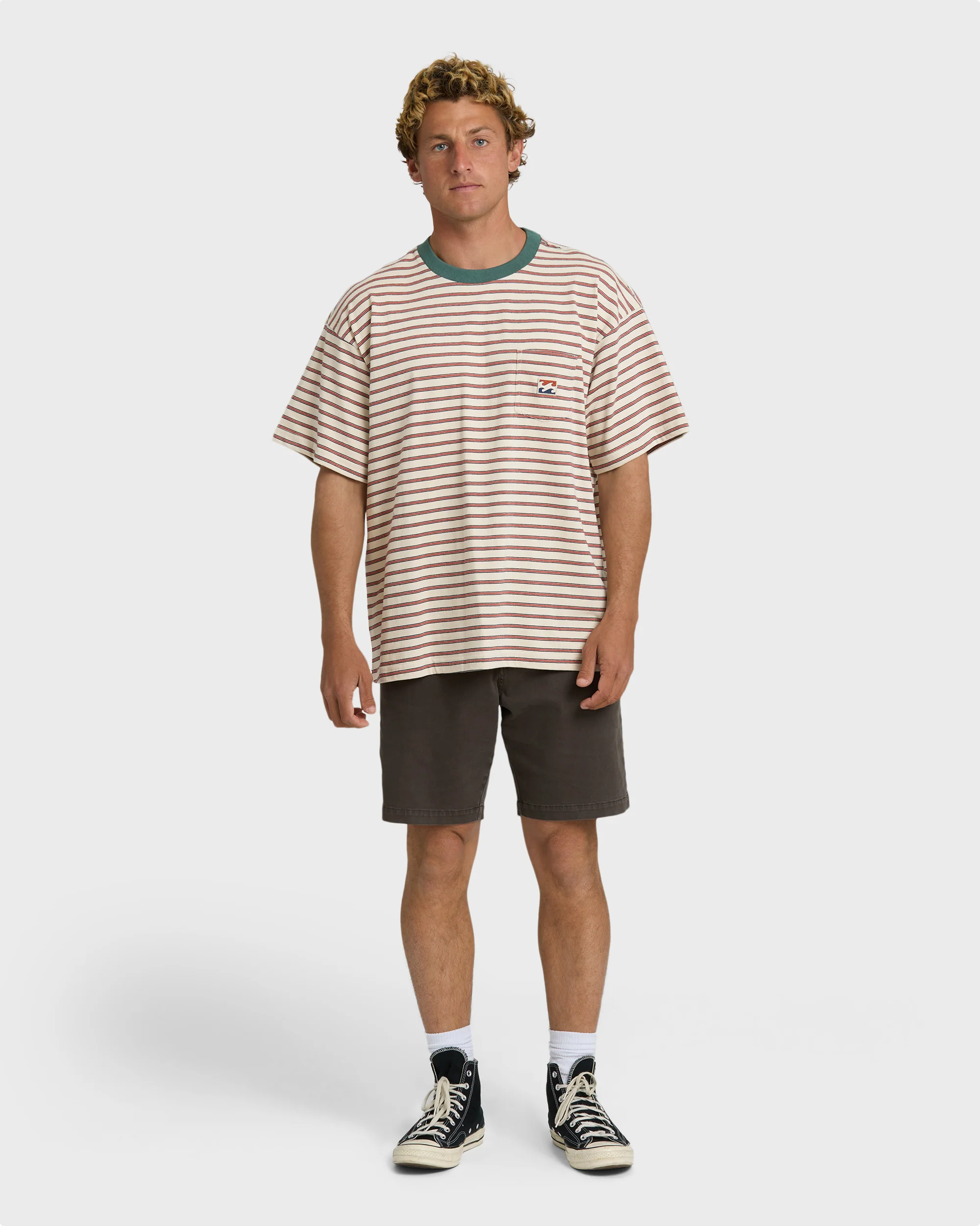 Baxter Crew Short Sleeve T-Shirt - Oatmeal - Image 4