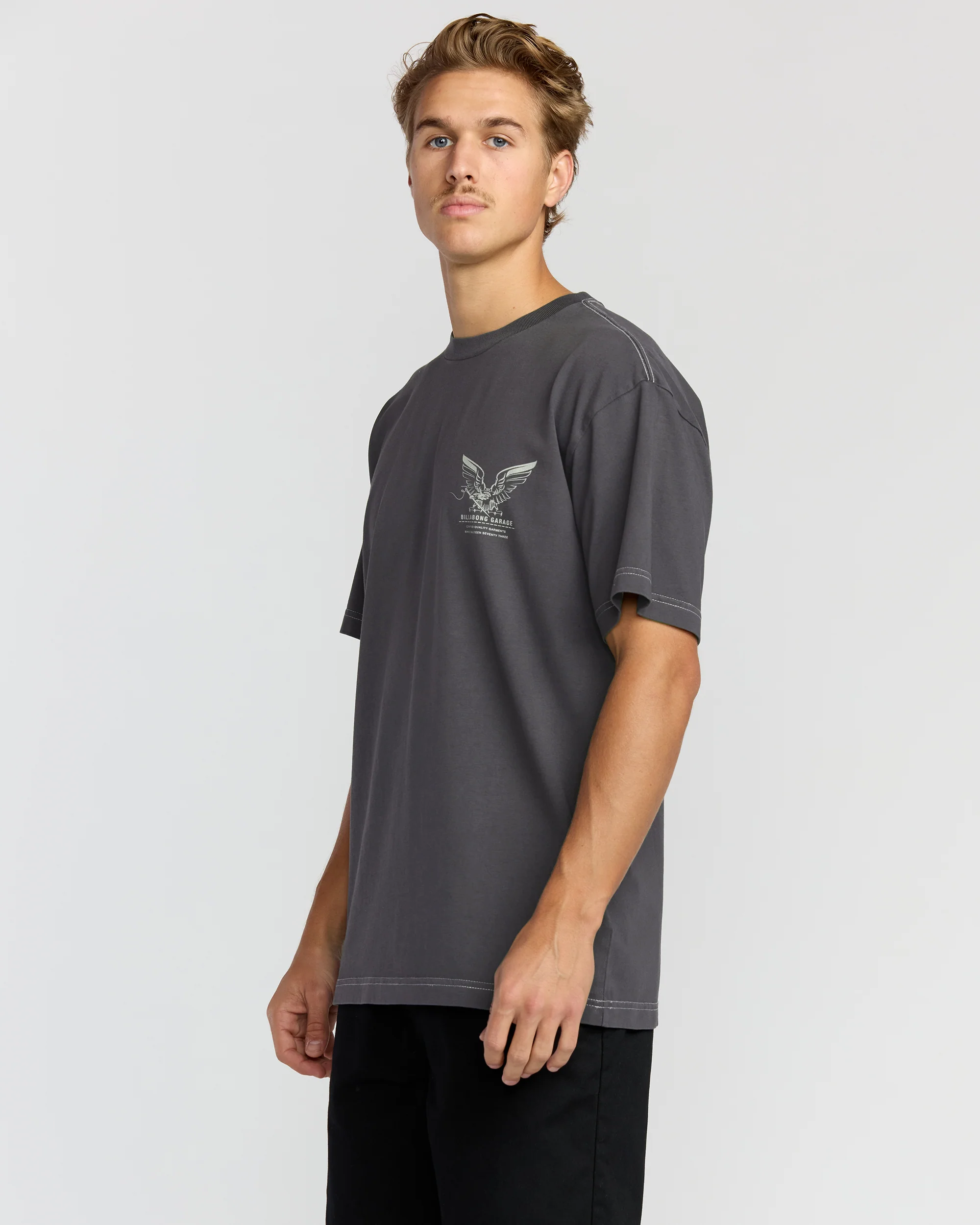 Bird Of Prey Garage OG Short Sleeve T-Shirt - Washed Black - Image 4