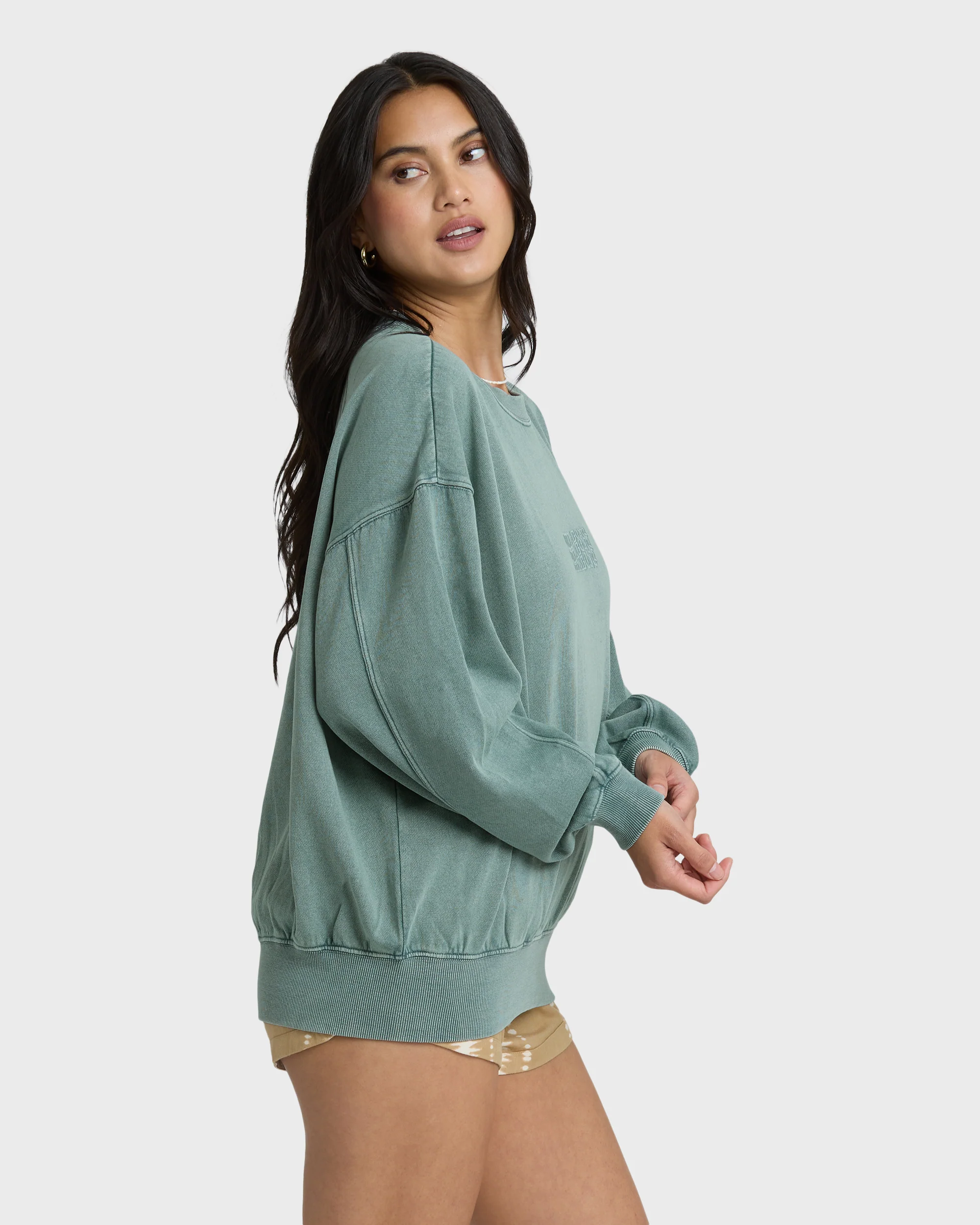 Bleached Out Kendal Crewneck Sweatshirt - Blue Mist - Image 4