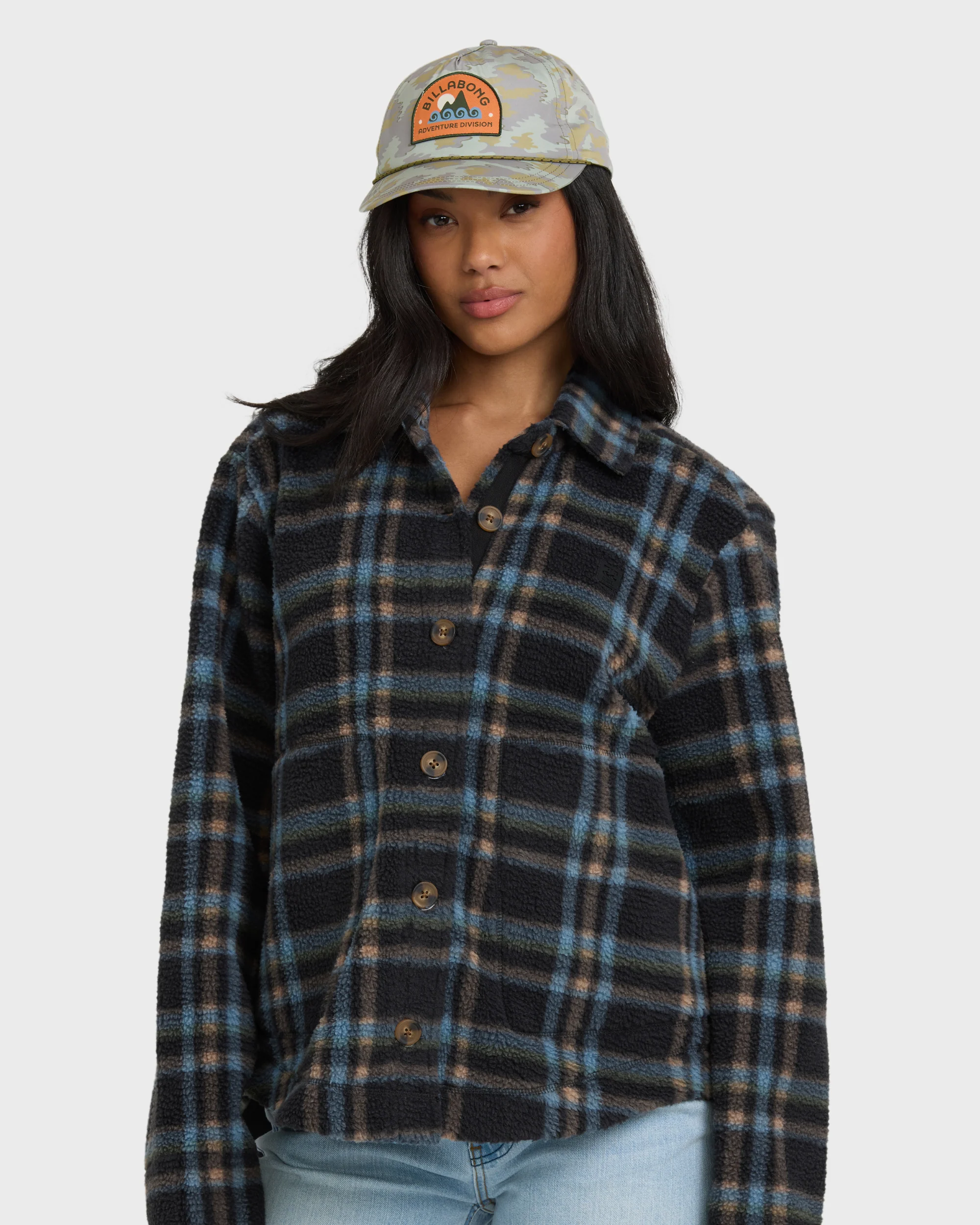 Breezy Sherpa Shacket - Black Sands - Image 4