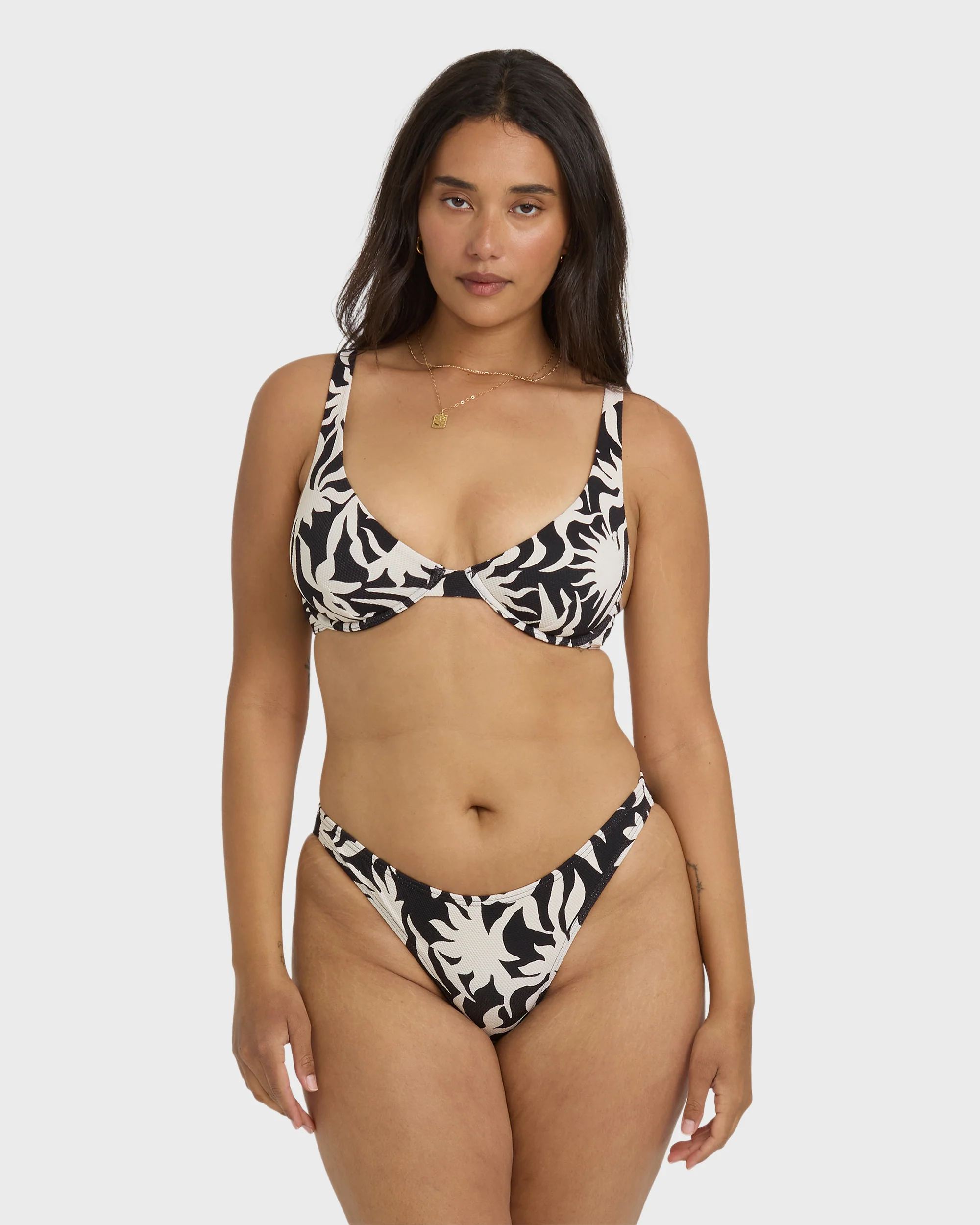 By My Side Tropic Bikini Bottom - Black White - Image 7