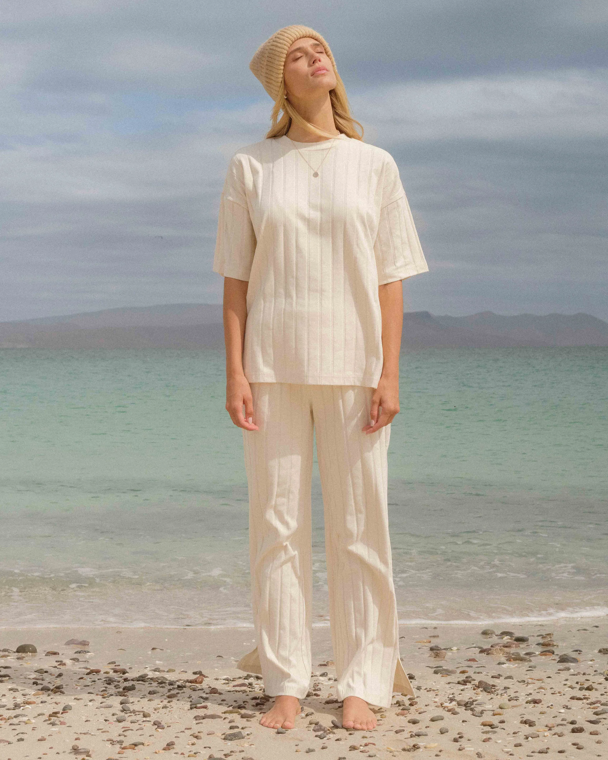 Cass Knit Pants - Whitecap