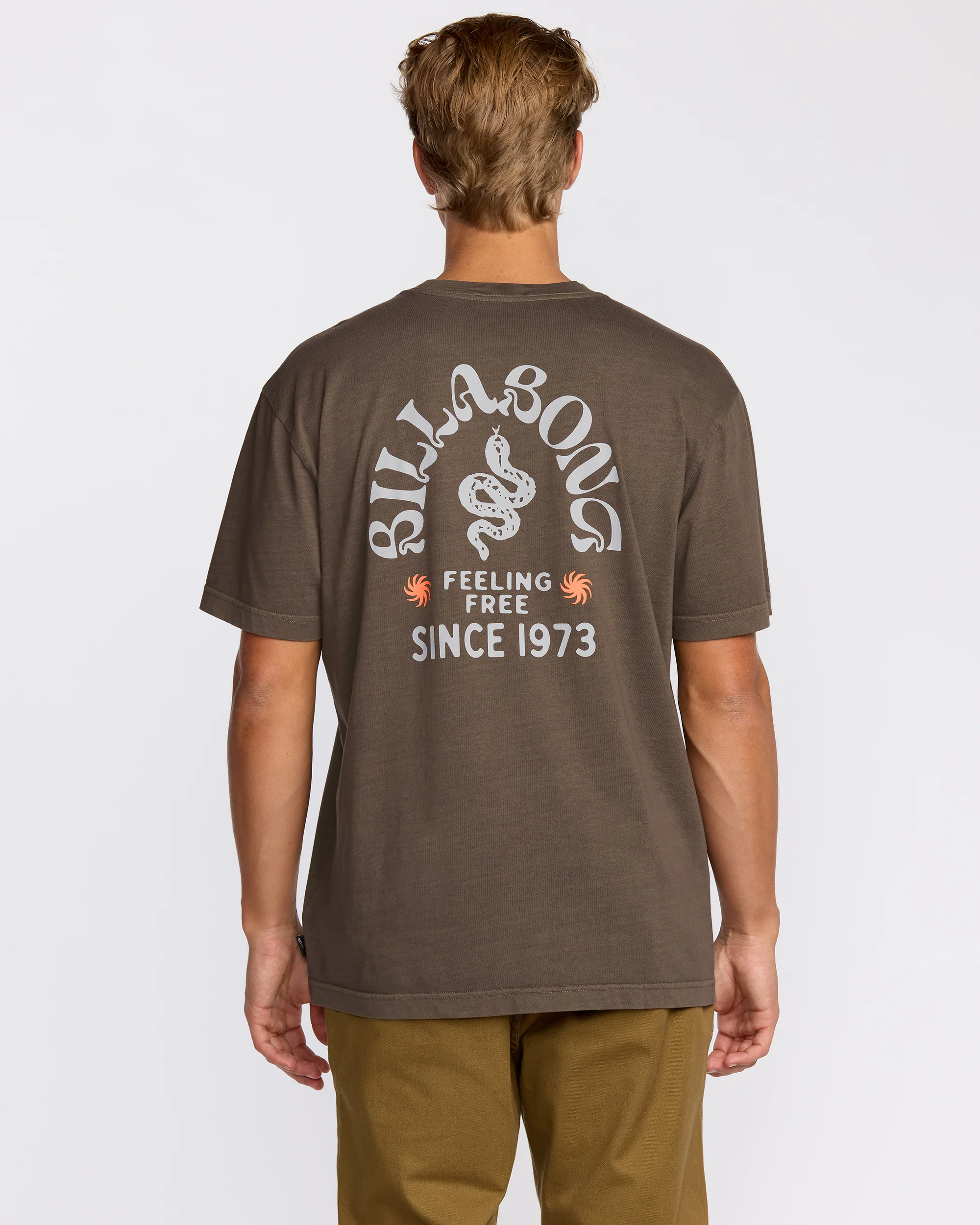 Coiled Premium Wave Wash Short Sleeve T-Shirt - Dark Brown