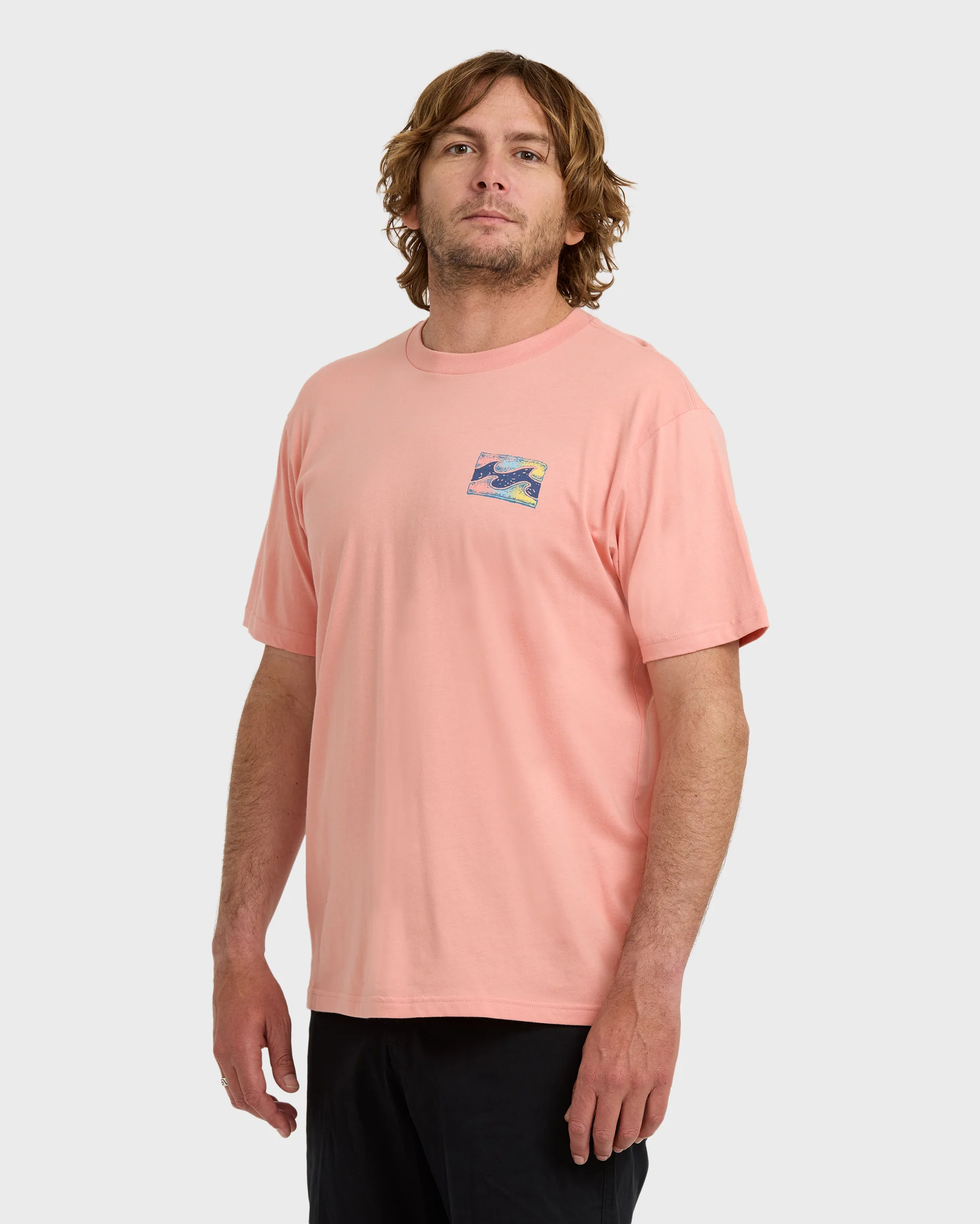 Crayon Wave Premium Short Sleeve T-Shirt - Peach - Image 4