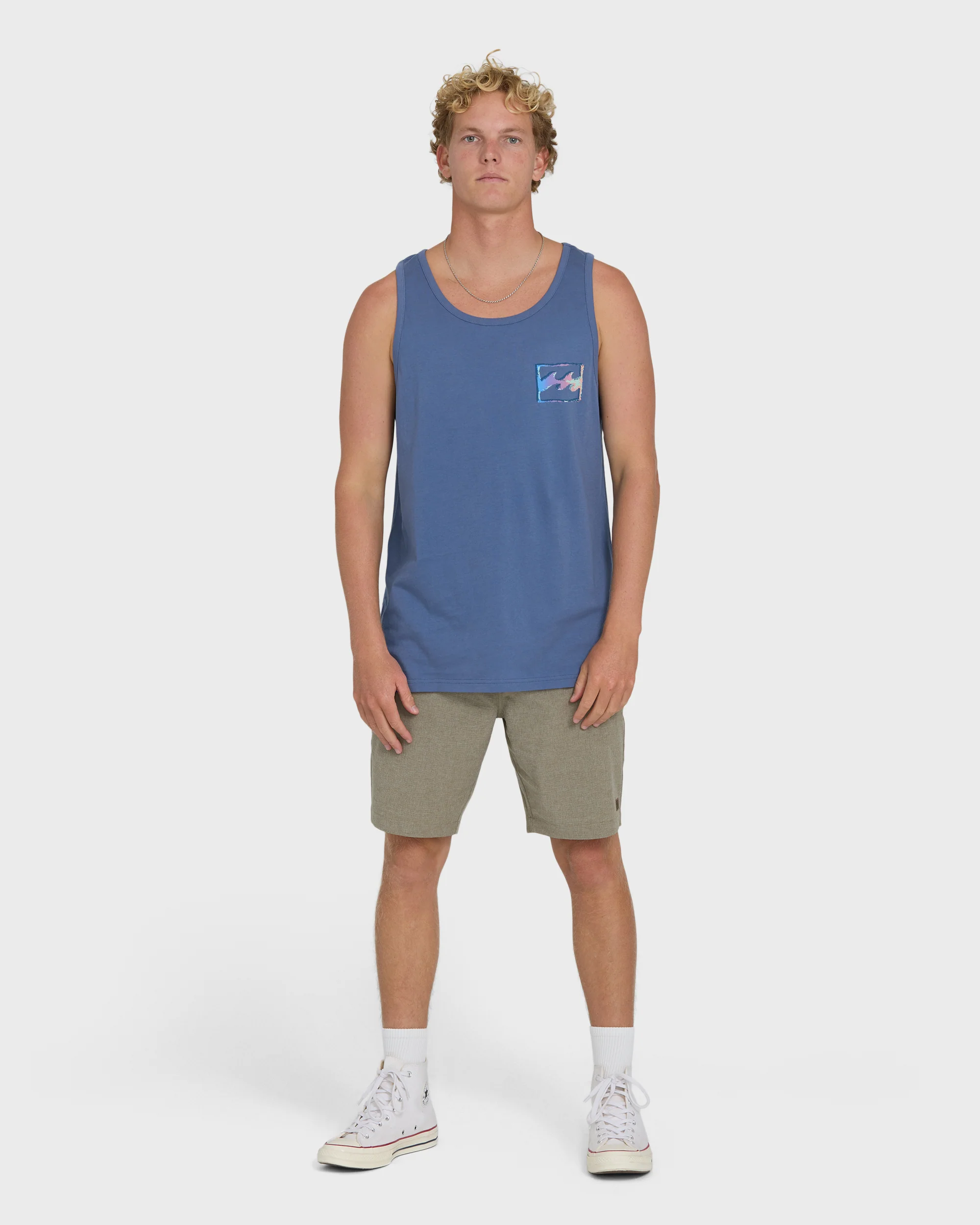 Crayon Wave Premium Tank Top - Blue Horizon - Image 4