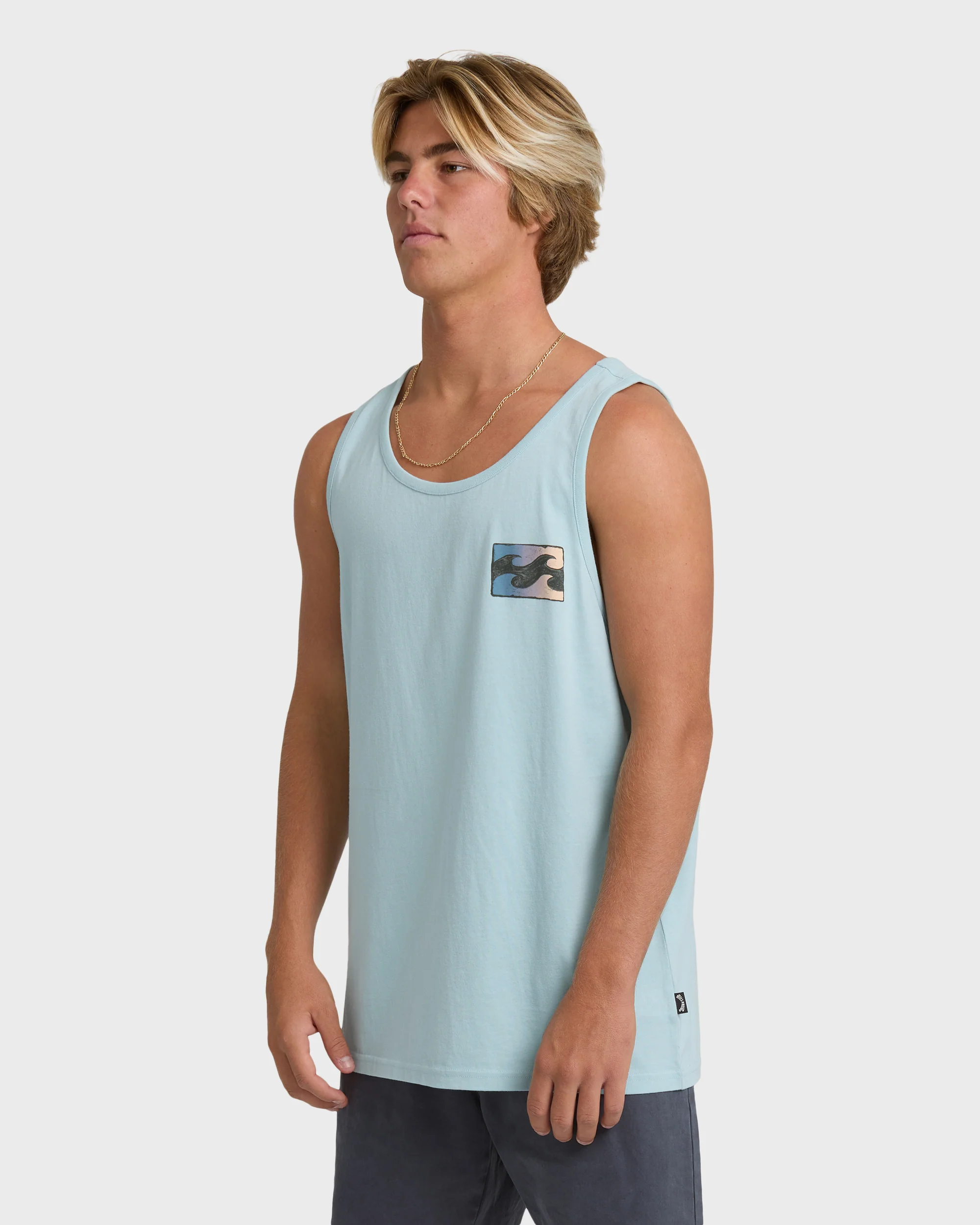 Crayon Wave Tank - Dusty Blue - Image 3