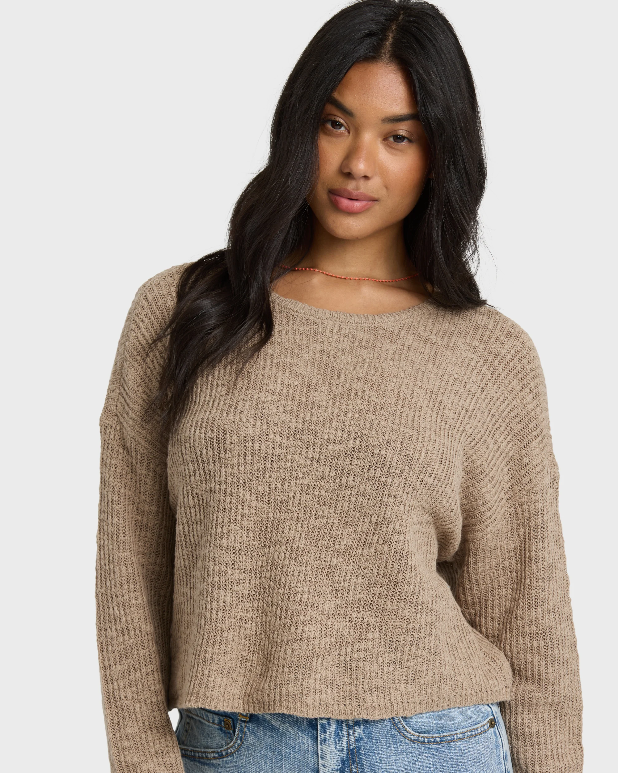 Daze Time Crewneck Sweater - Oatmeal - Image 3