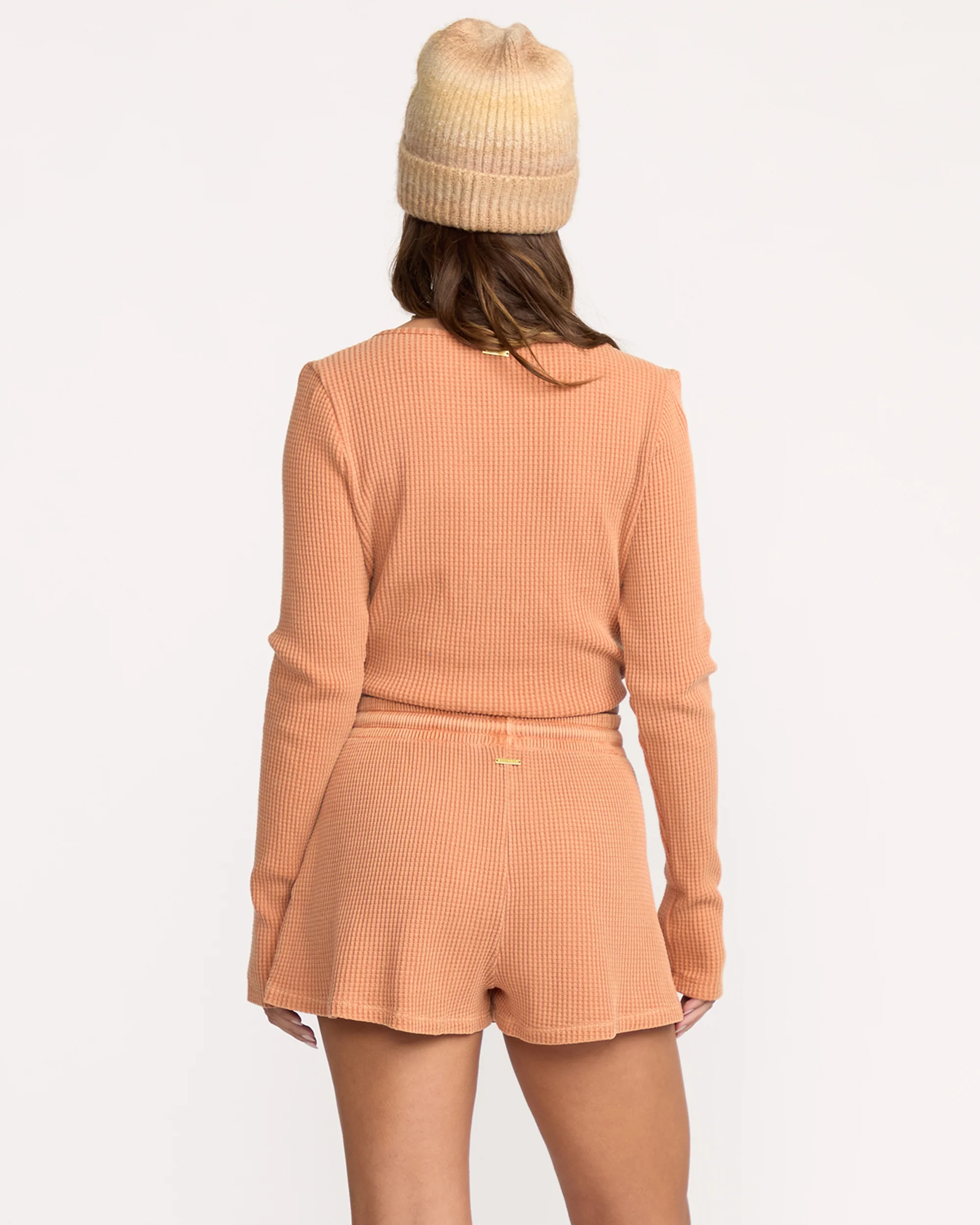 Debbie Vibes Knit Shorts - Sunburnt - Image 5