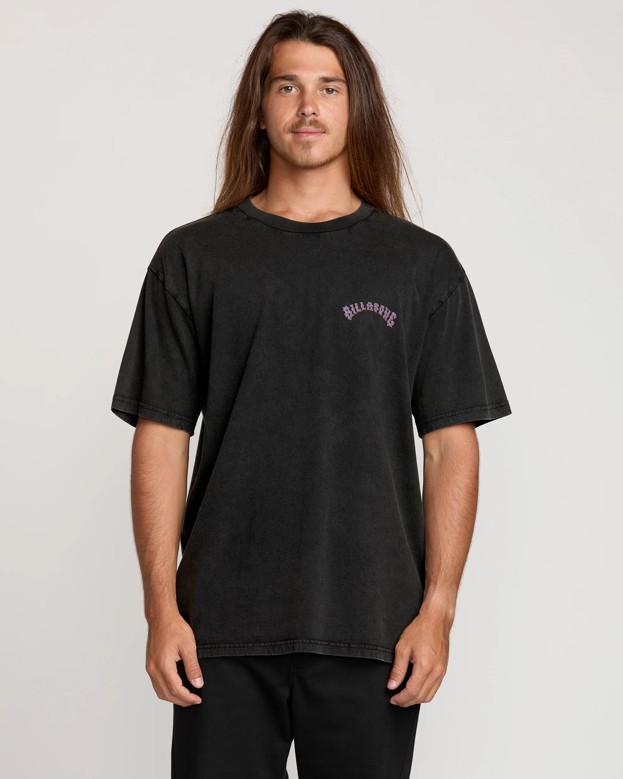 Decal Regular Wave Wash Tee - Washed Black