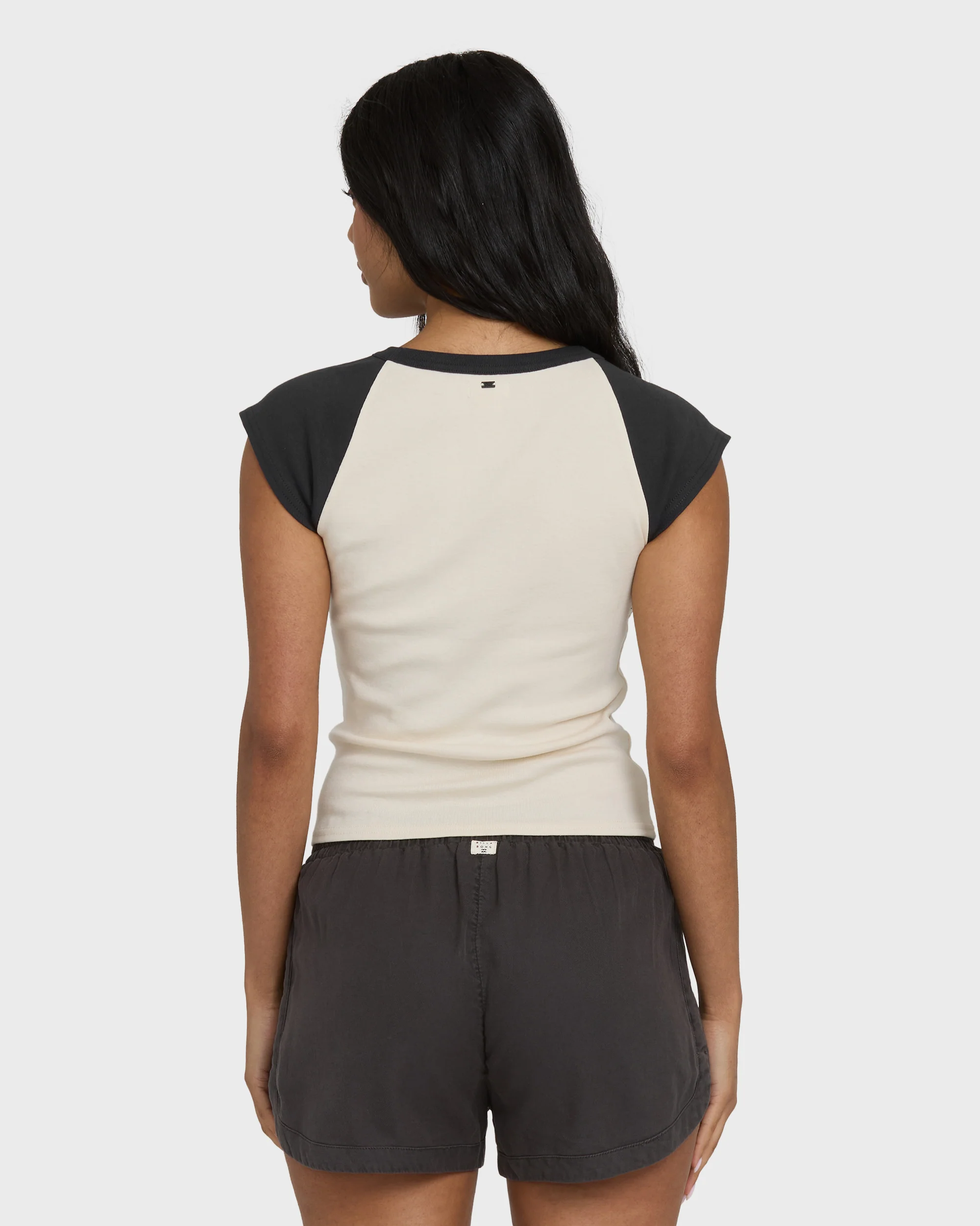 Des Tropic Short Sleeve Raglan Top - White Cap - Image 5