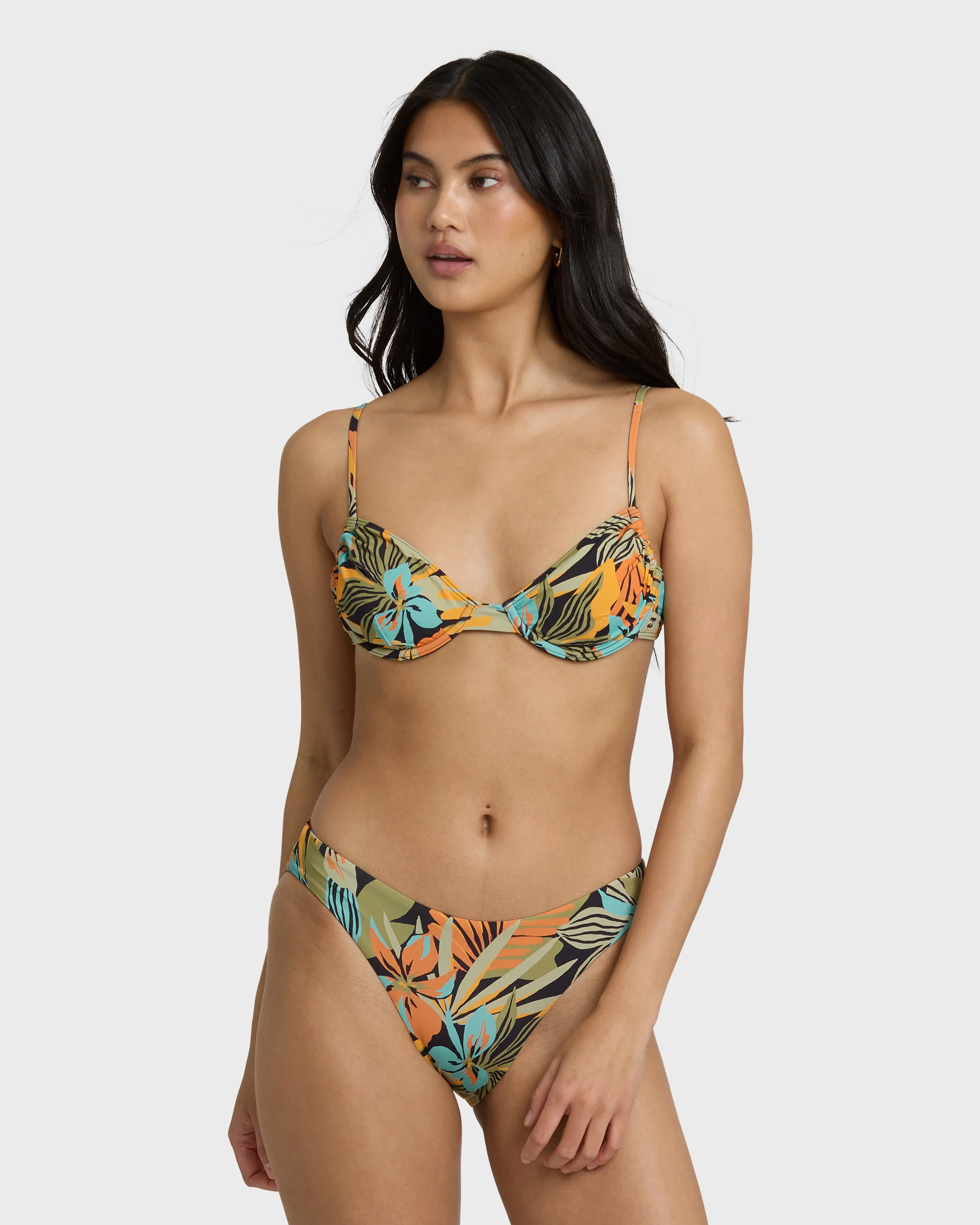 Des Tropiques Lowrider Full Bikini Bottom - Black Multi - Image 2