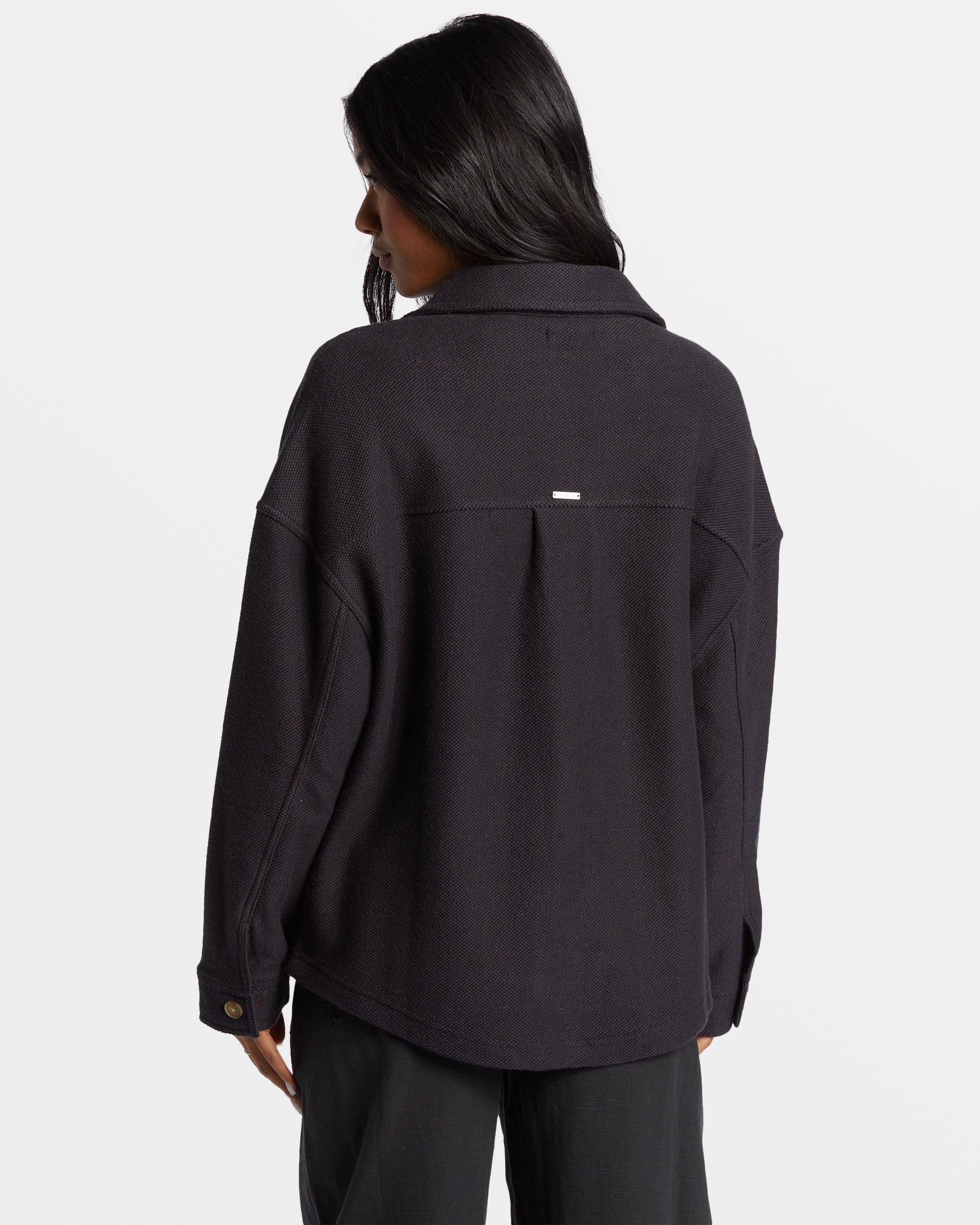 Everytime Oversized Shacket - Black Sands - Image 5