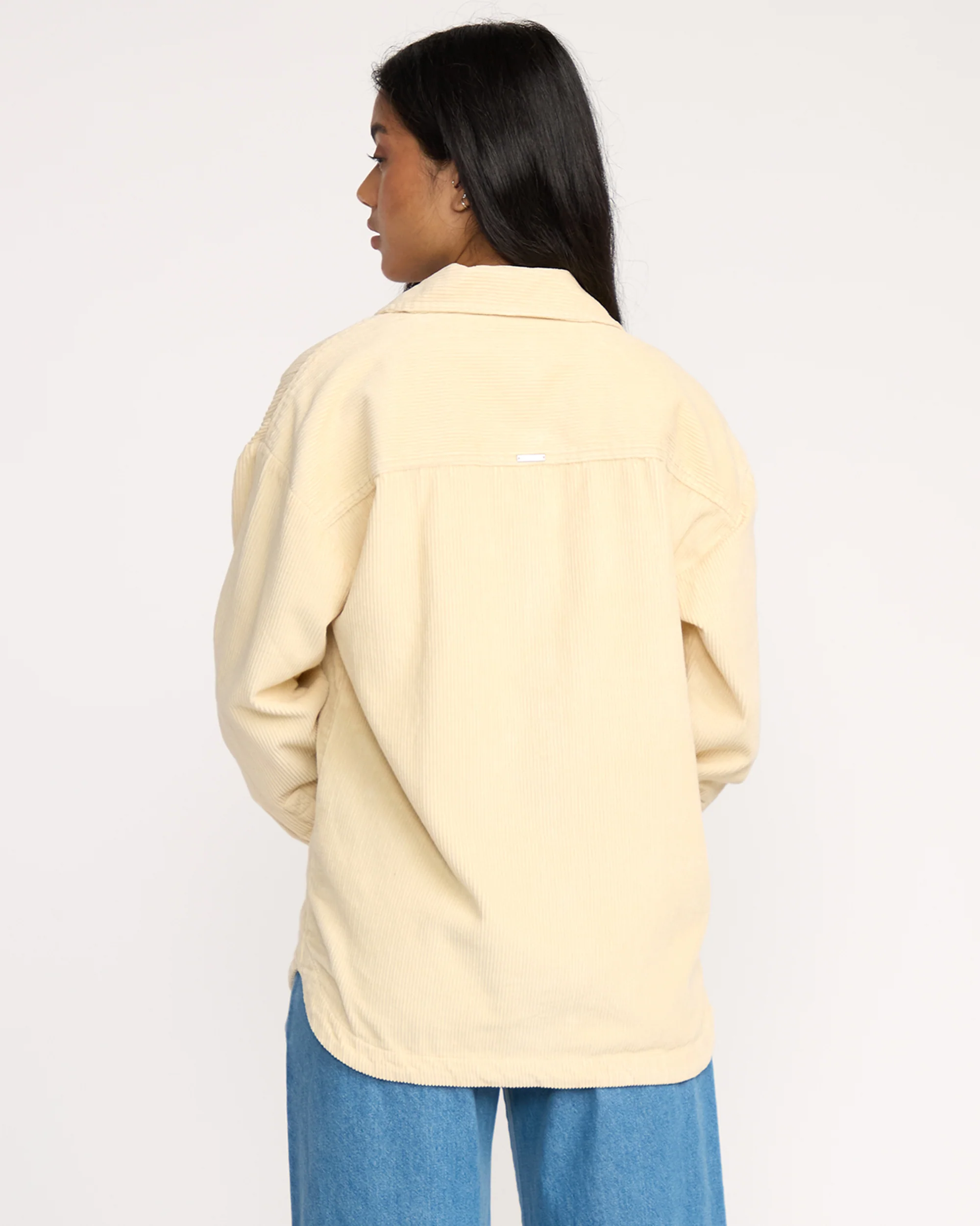 Fadeaway Long Sleeve Cord Shacket - Whitecap - Image 6