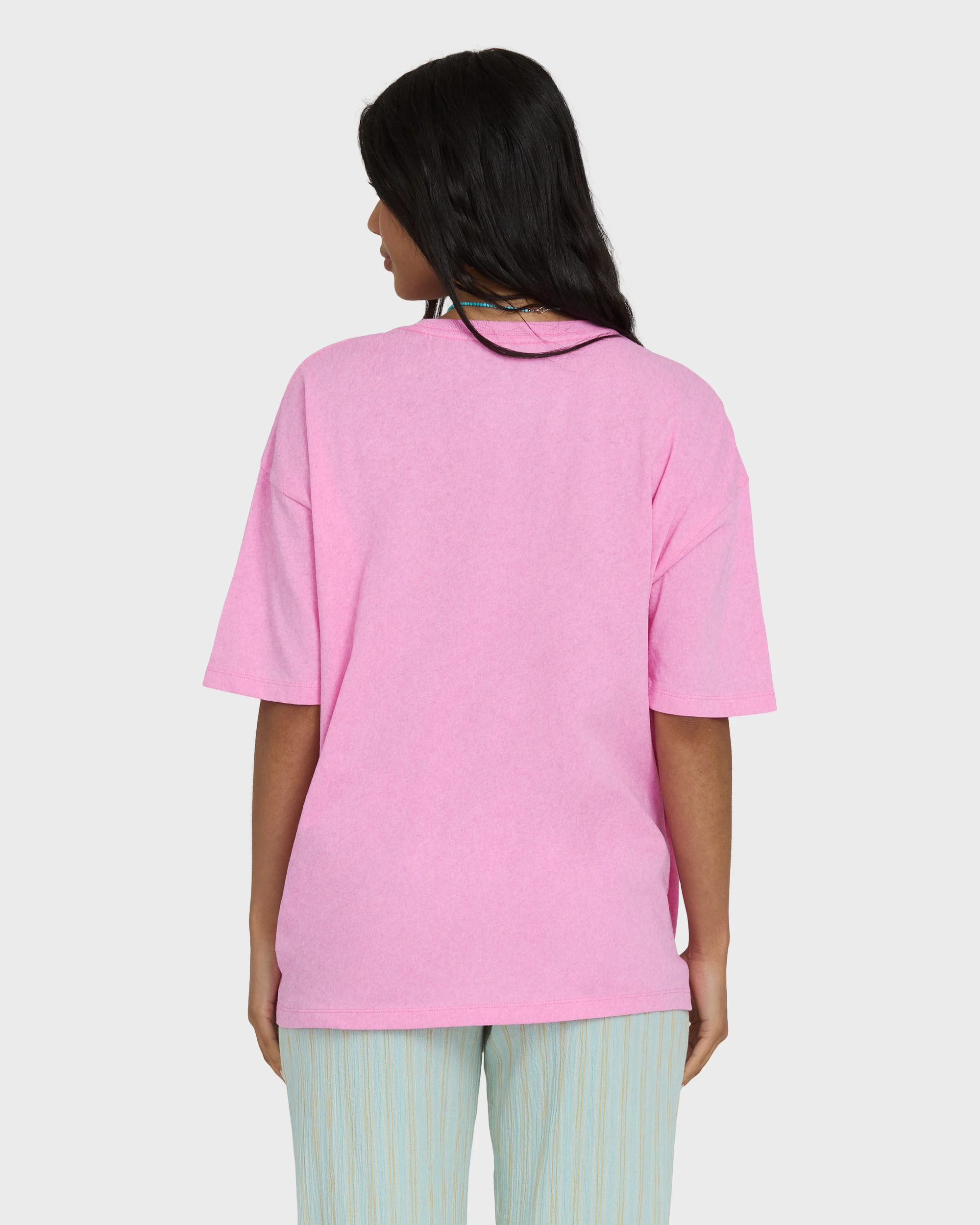 Feel The Heat Short Sleeve Knit T-Shirt - Party Pink - Image 3