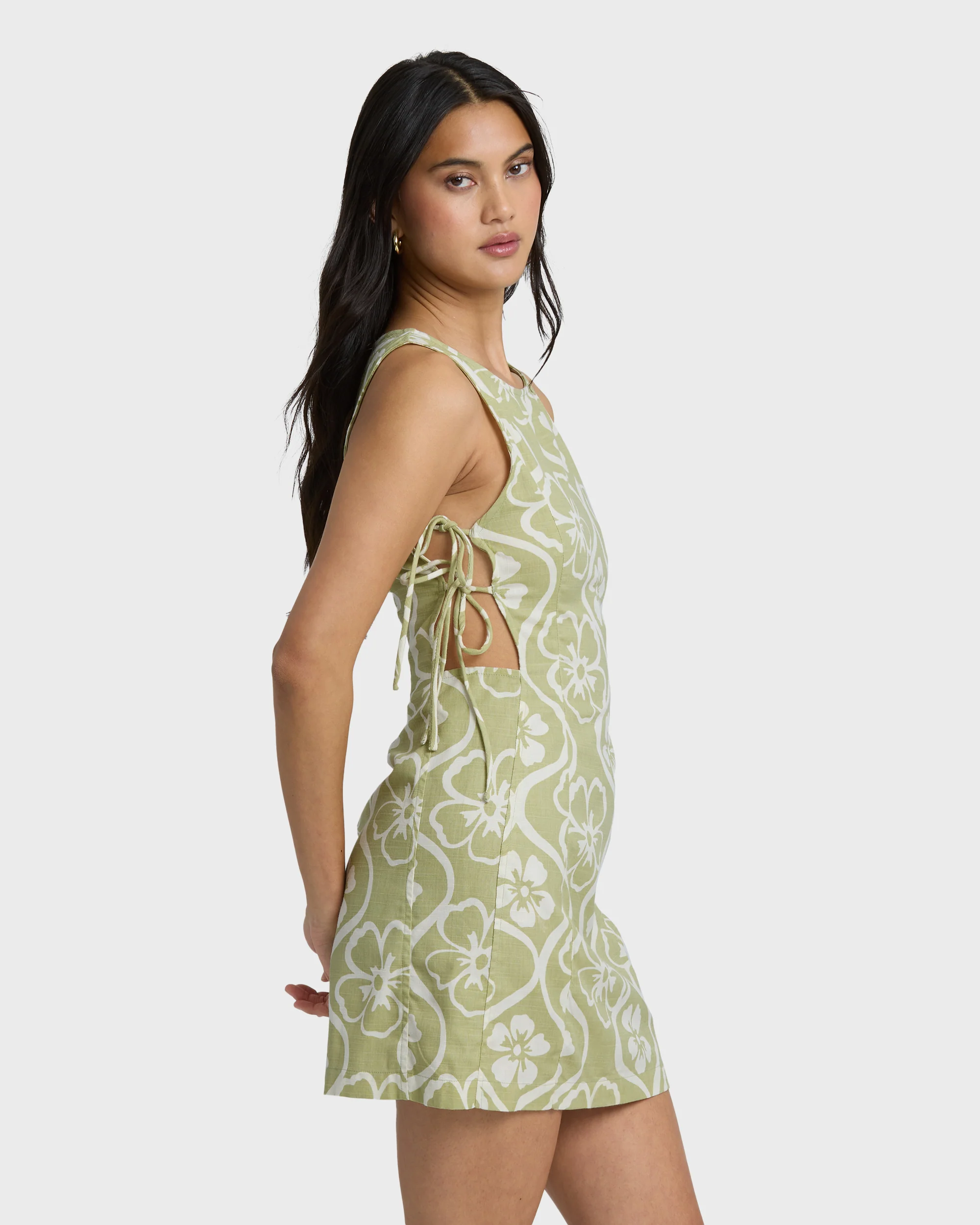Floral Trip Mini Dress - Cactus - Image 8