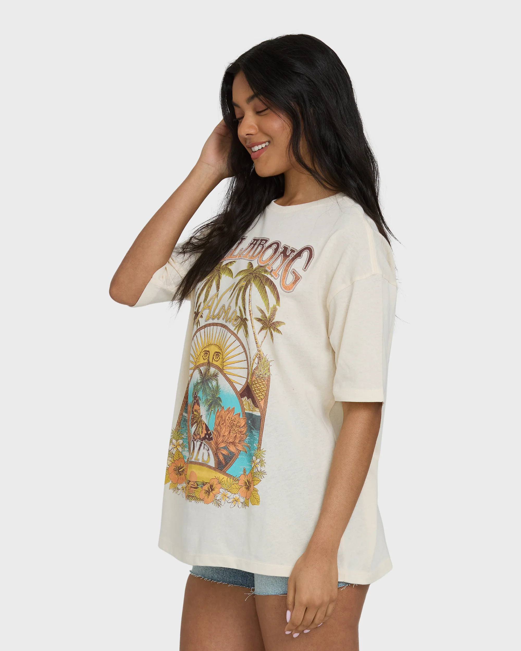Forever Dawn Short Sleeve Knit T-Shirt - White Cap - Image 3