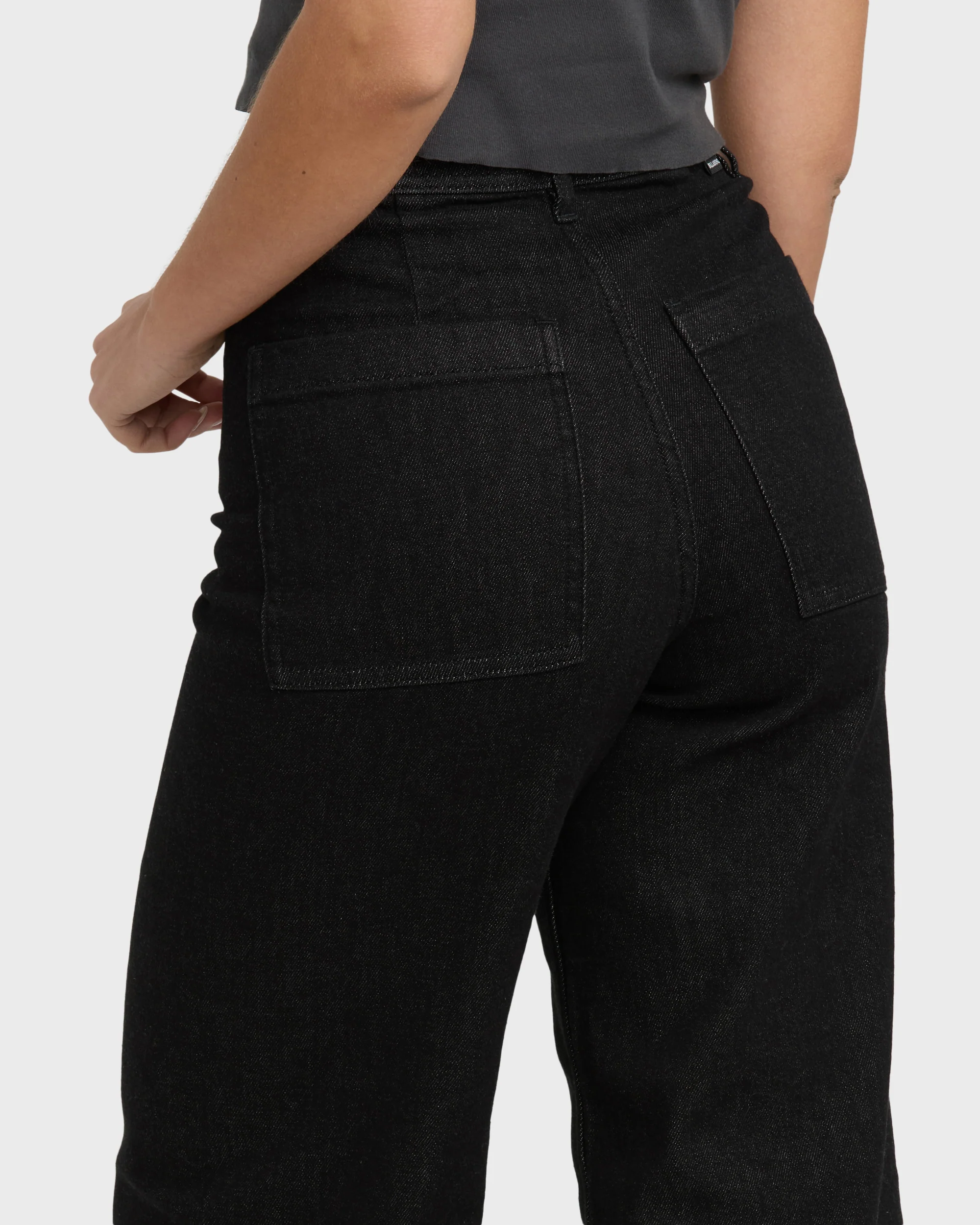 Free Fall High-Waist Pants - Black Rinse - Image 2