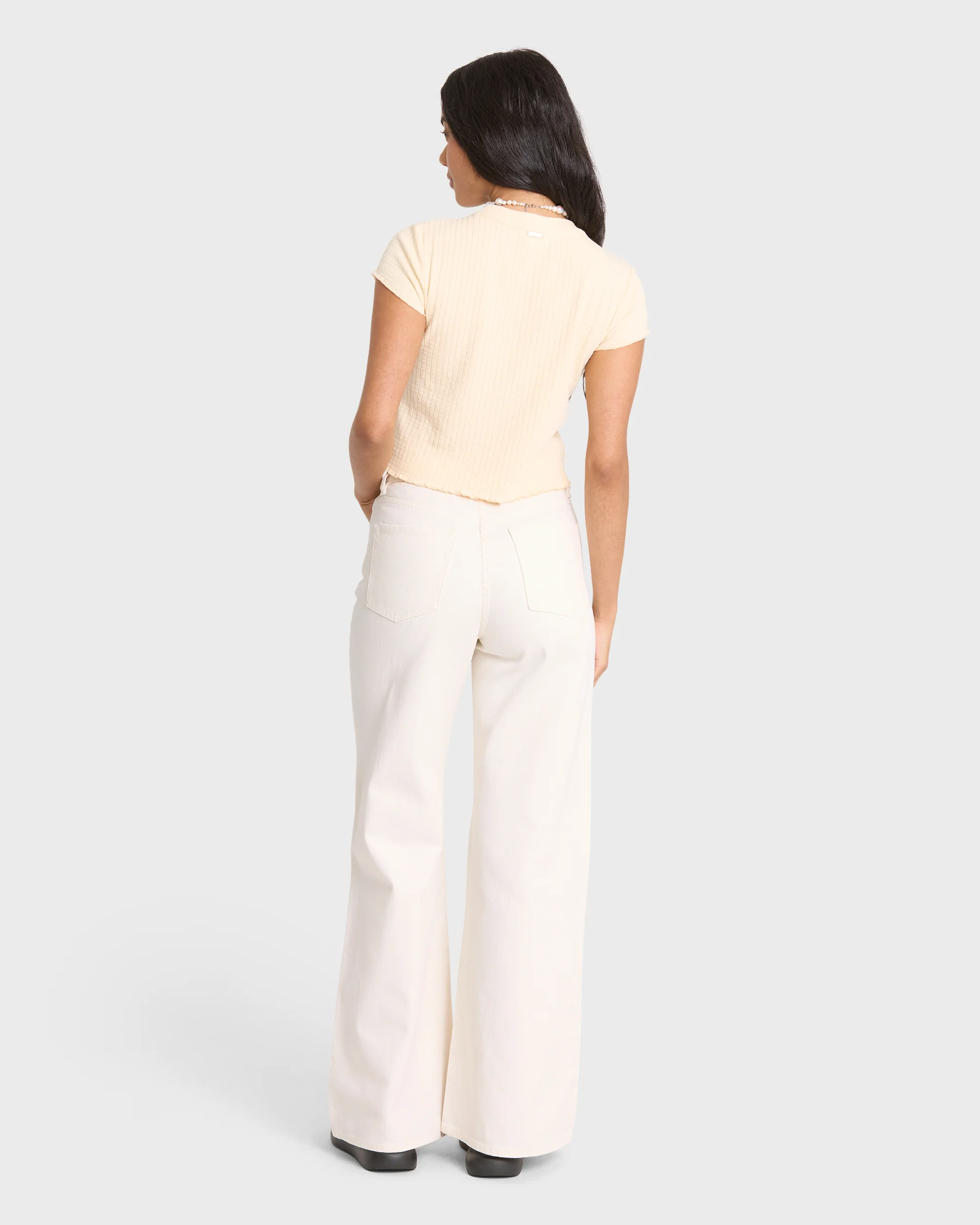Free Fall Flare 5-Pocket Pants - Sea Salt - Image 2
