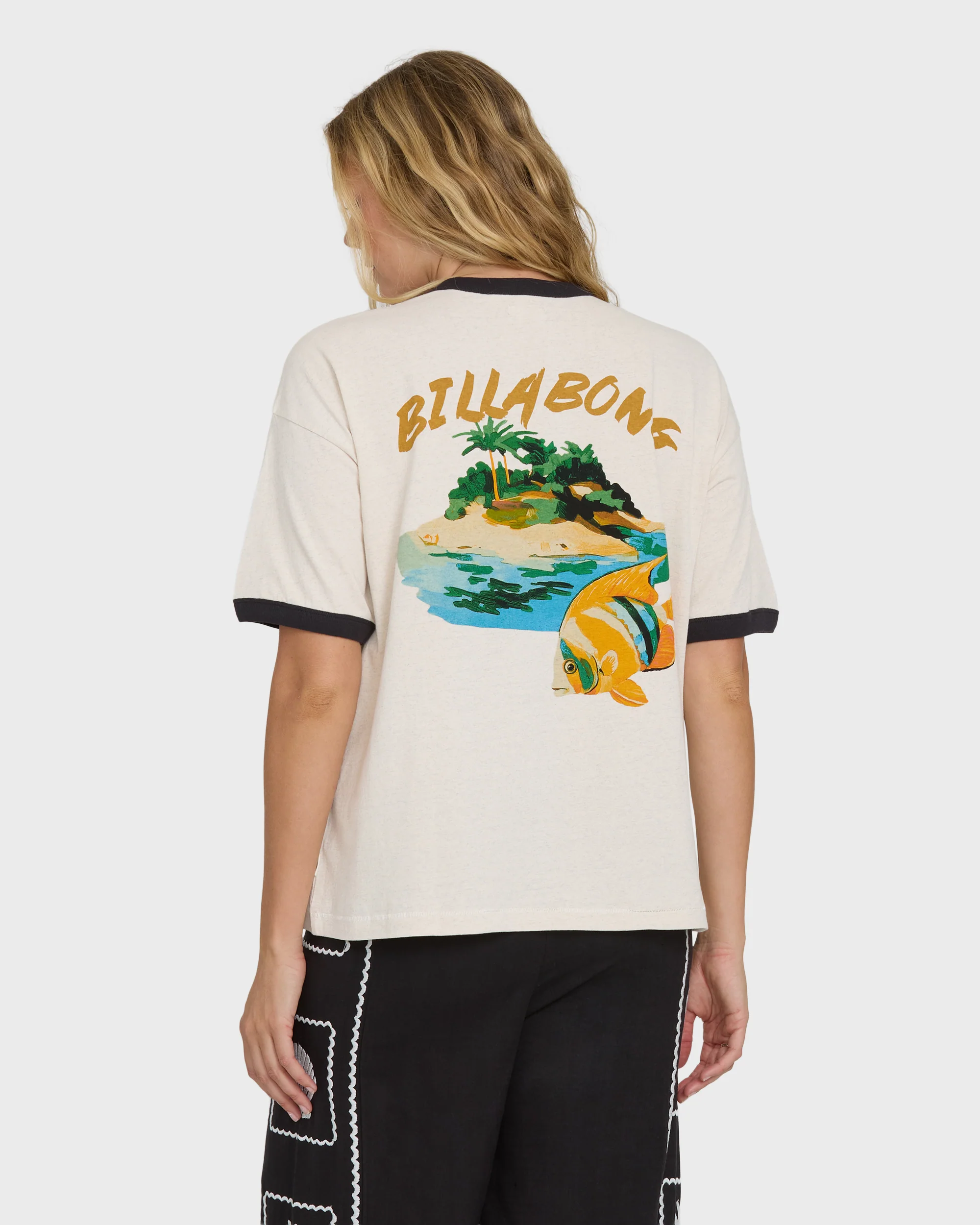 Fun Paradise Short Sleeve Cotton T-Shirt - White Cap - Image 4