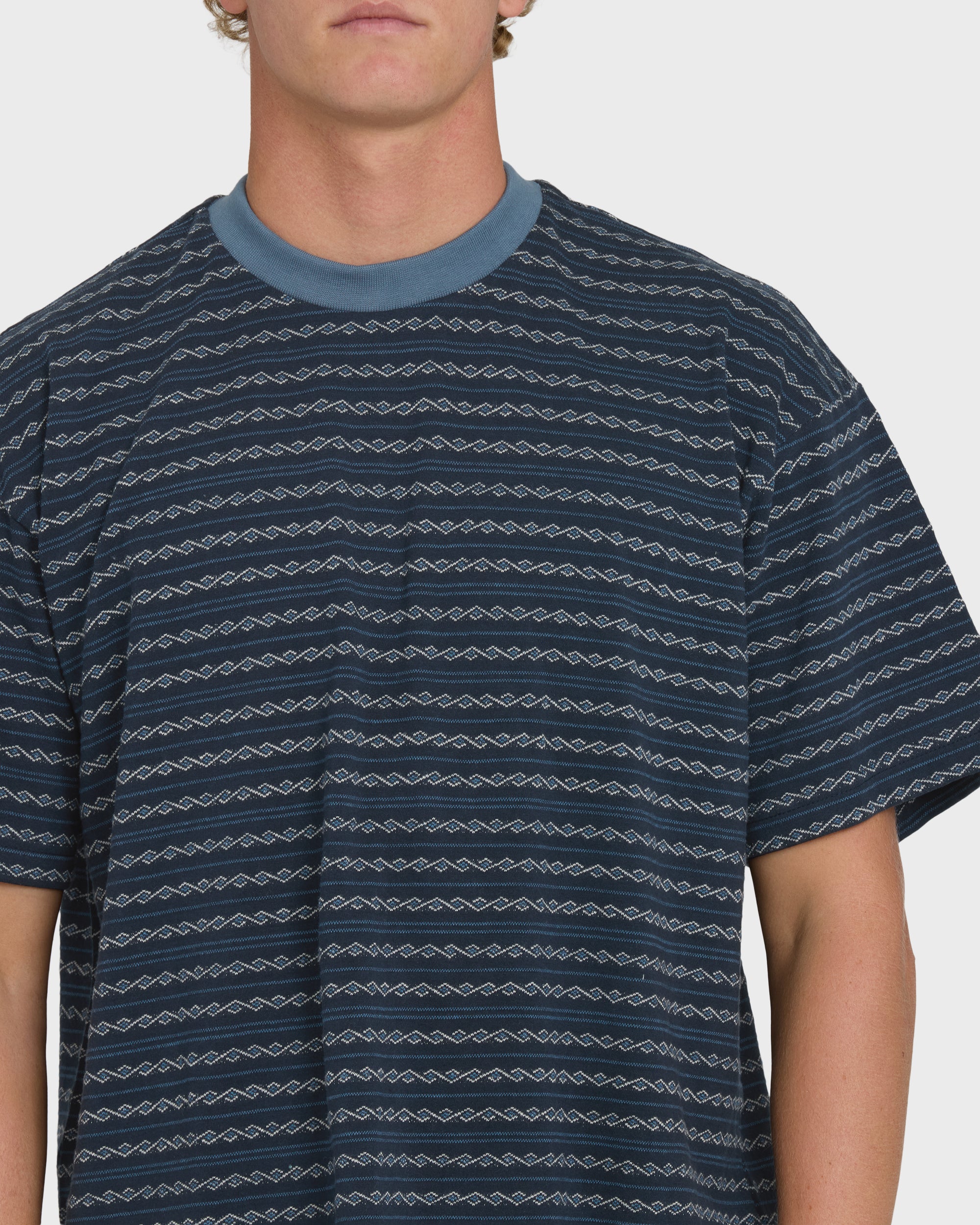 Garage Sandon Short Sleeve Knit T-Shirt - True Navy - Image 5