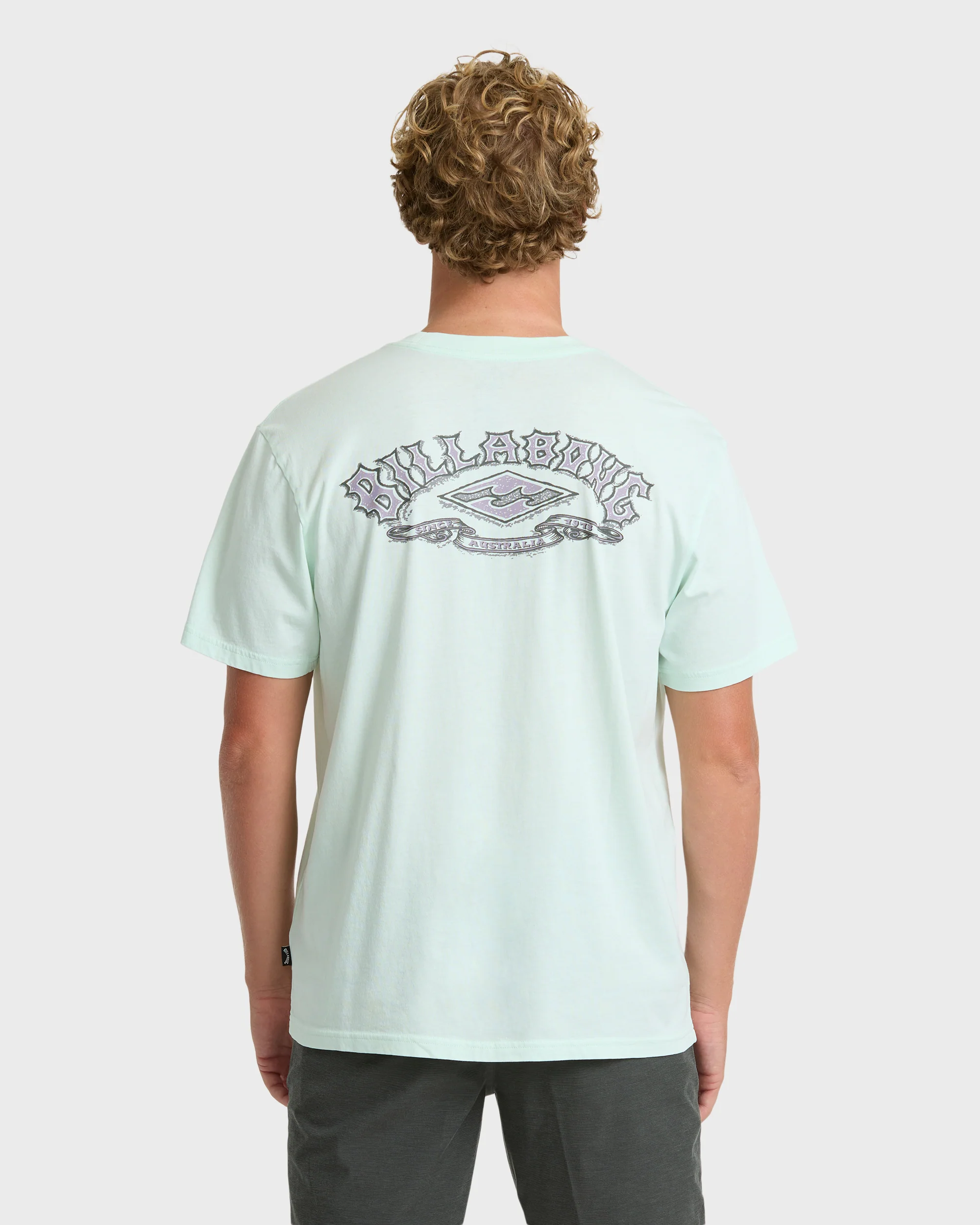 Heritage Arch Wave Washed Premium Short Sleeve Knit T-Shirt - Sea Glass - Image 2