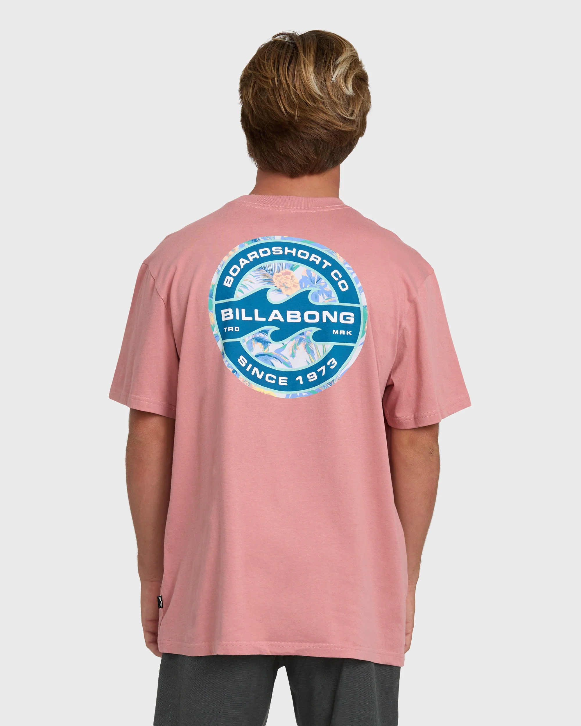 Hollow Fill Premium Short Sleeve Knit T-Shirt - Ash Rose - Image 2
