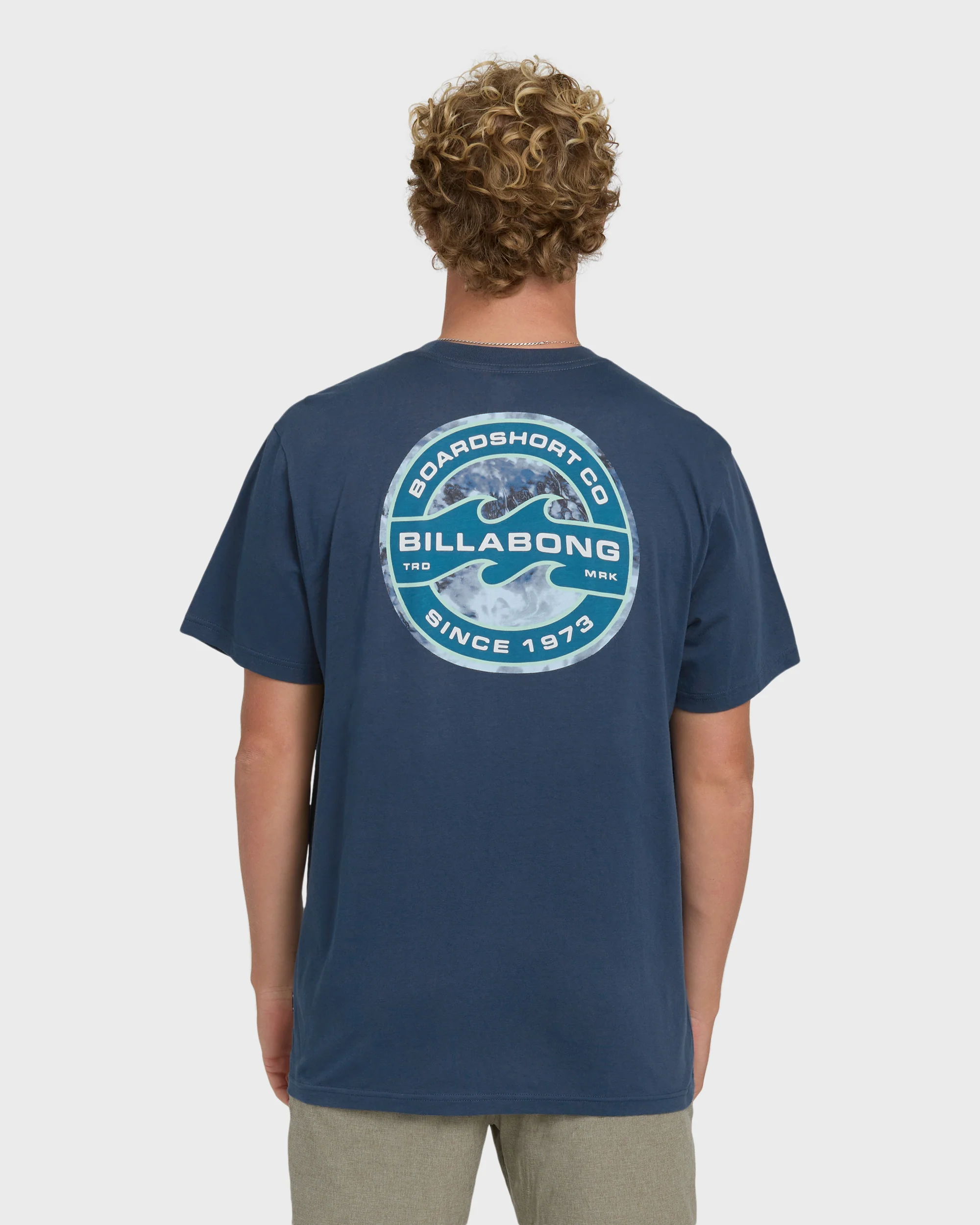 Hollow Fill Premium Short Sleeve Knit T-Shirt - Dark Denim - Image 2