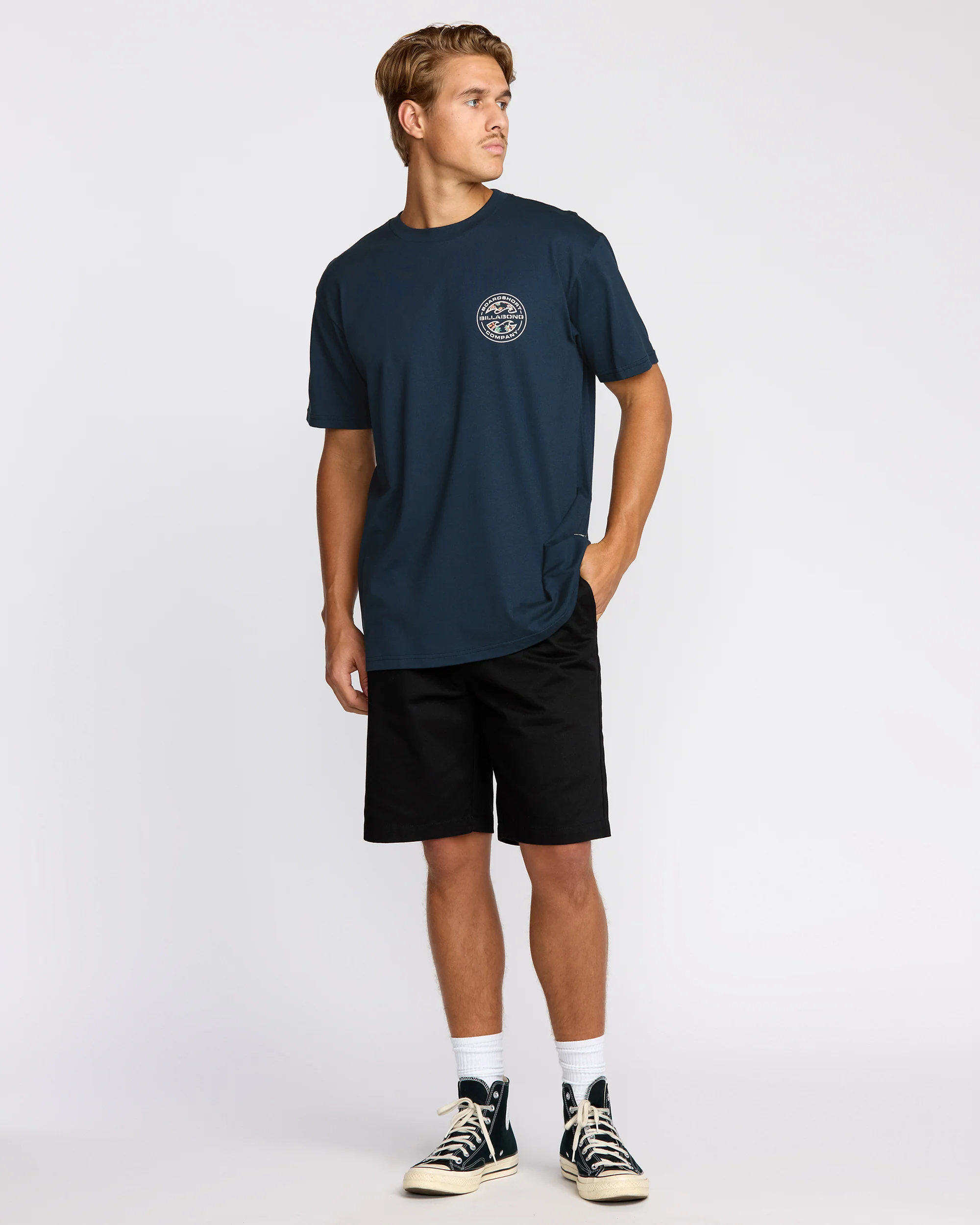Hollow Premium Short Sleeve T-Shirt - Navy - Image 4