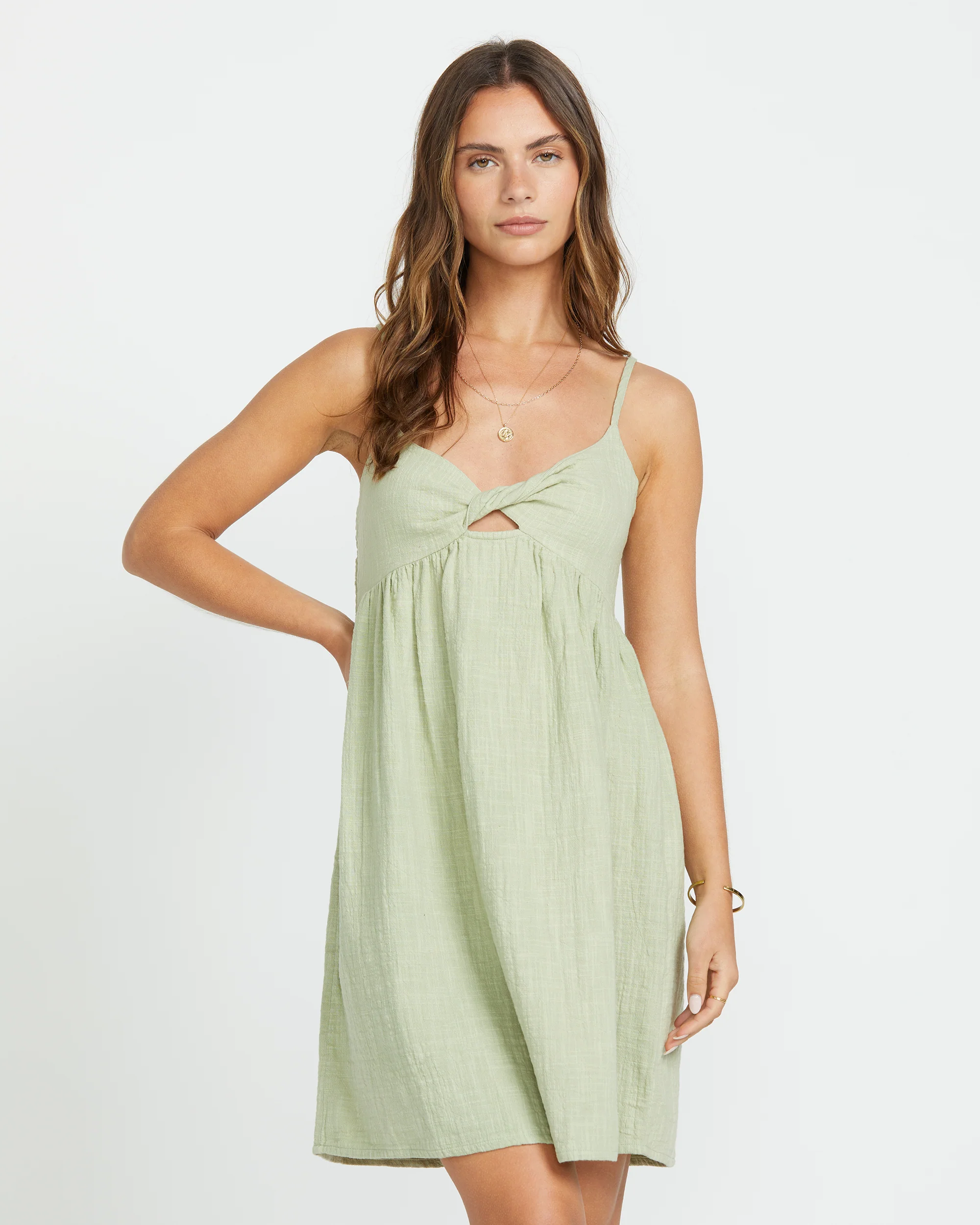 In A Twist Dress - Pistachio - Image 2
