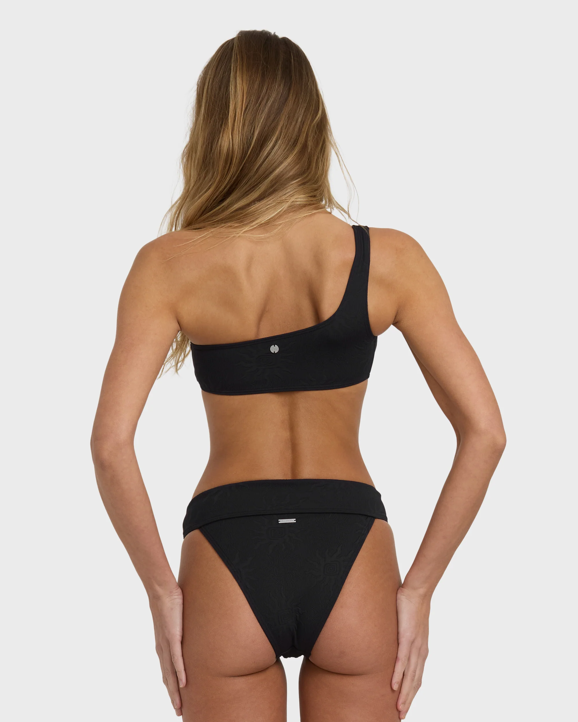 Laura Twisted Sun Aruba Bikini Bottom - Black Pebble