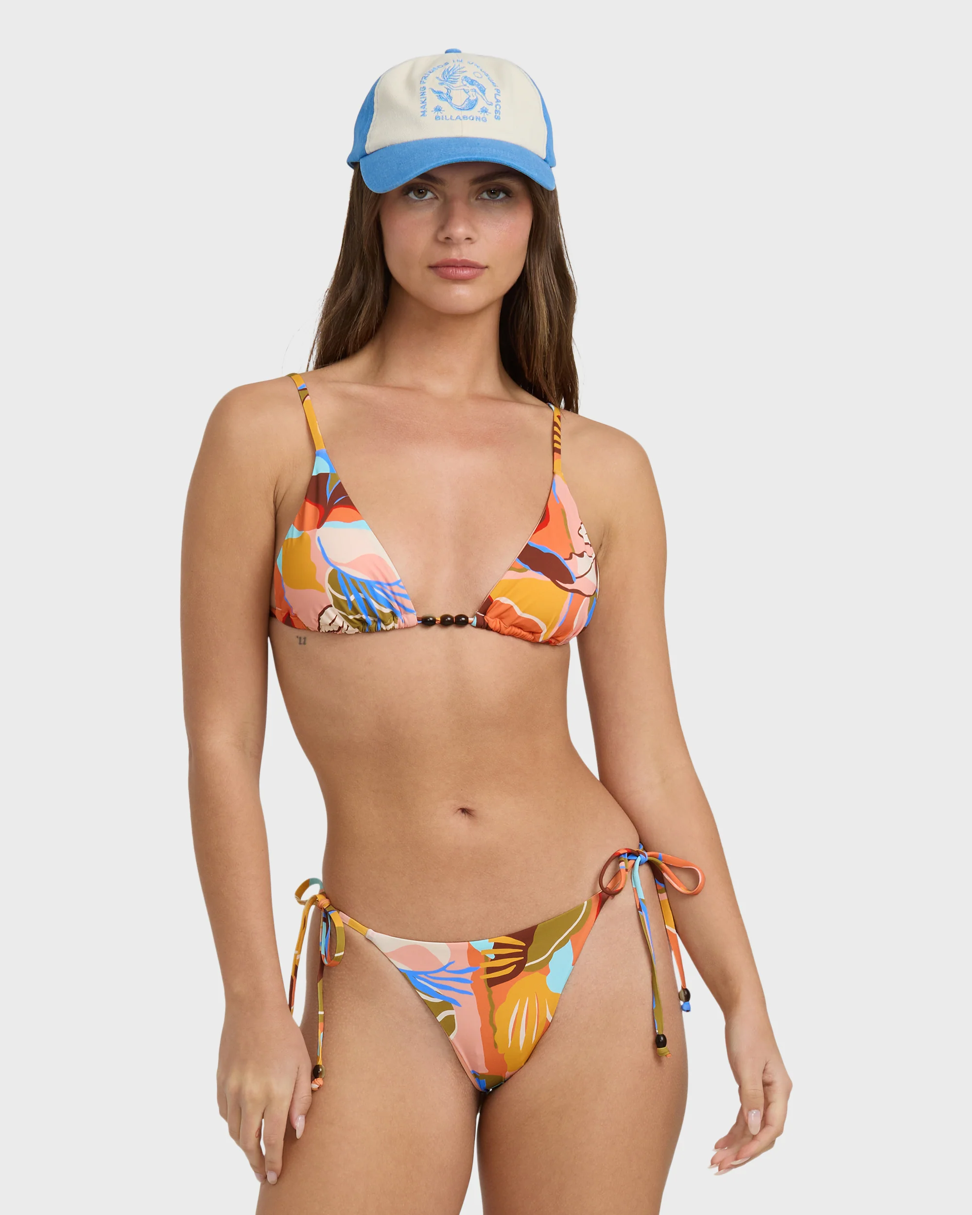 Lei Daze Tall Slide Triangle Bikini Top - Multi