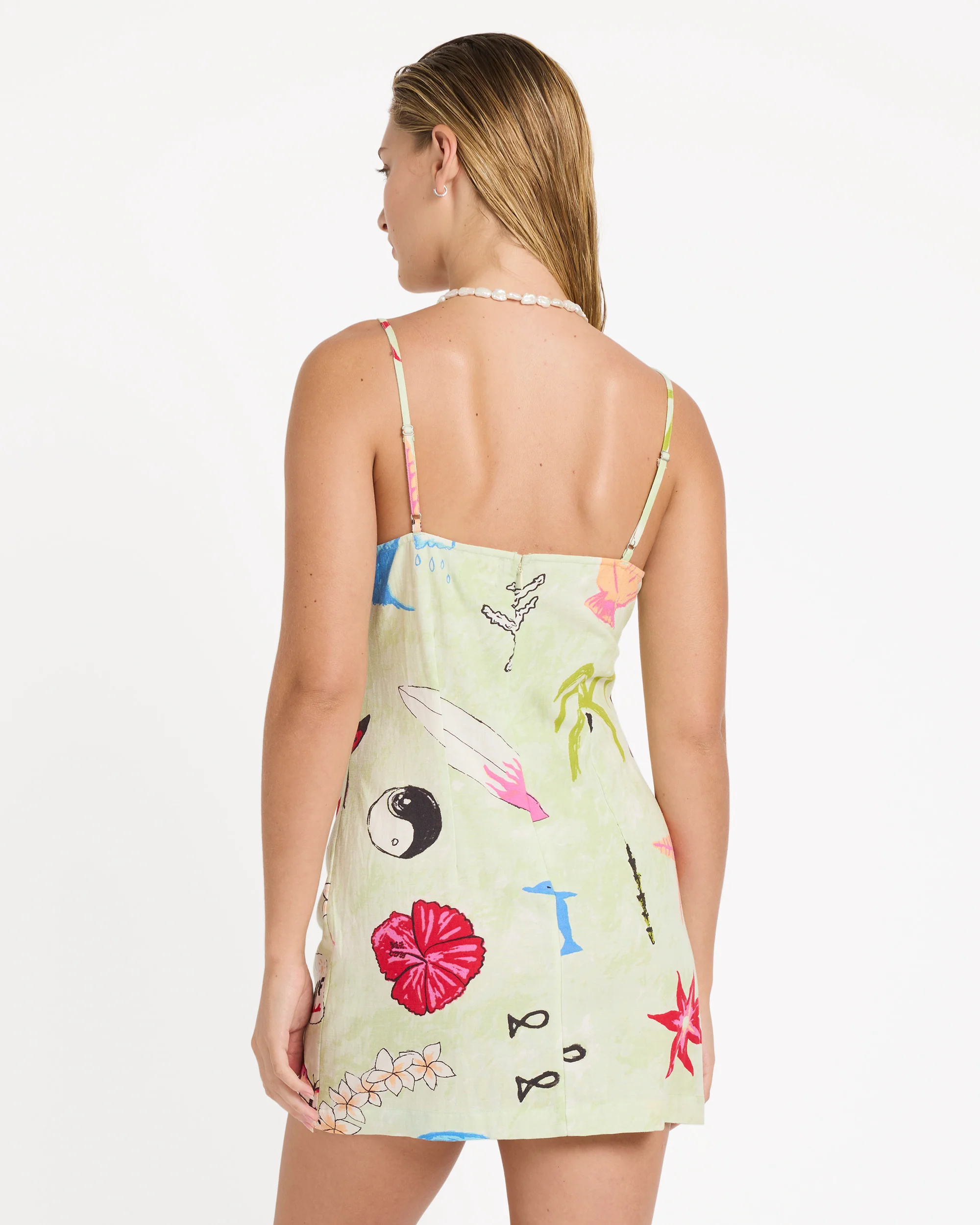 Lottie Hall Woven Dress - Sunny Lime - Image 3