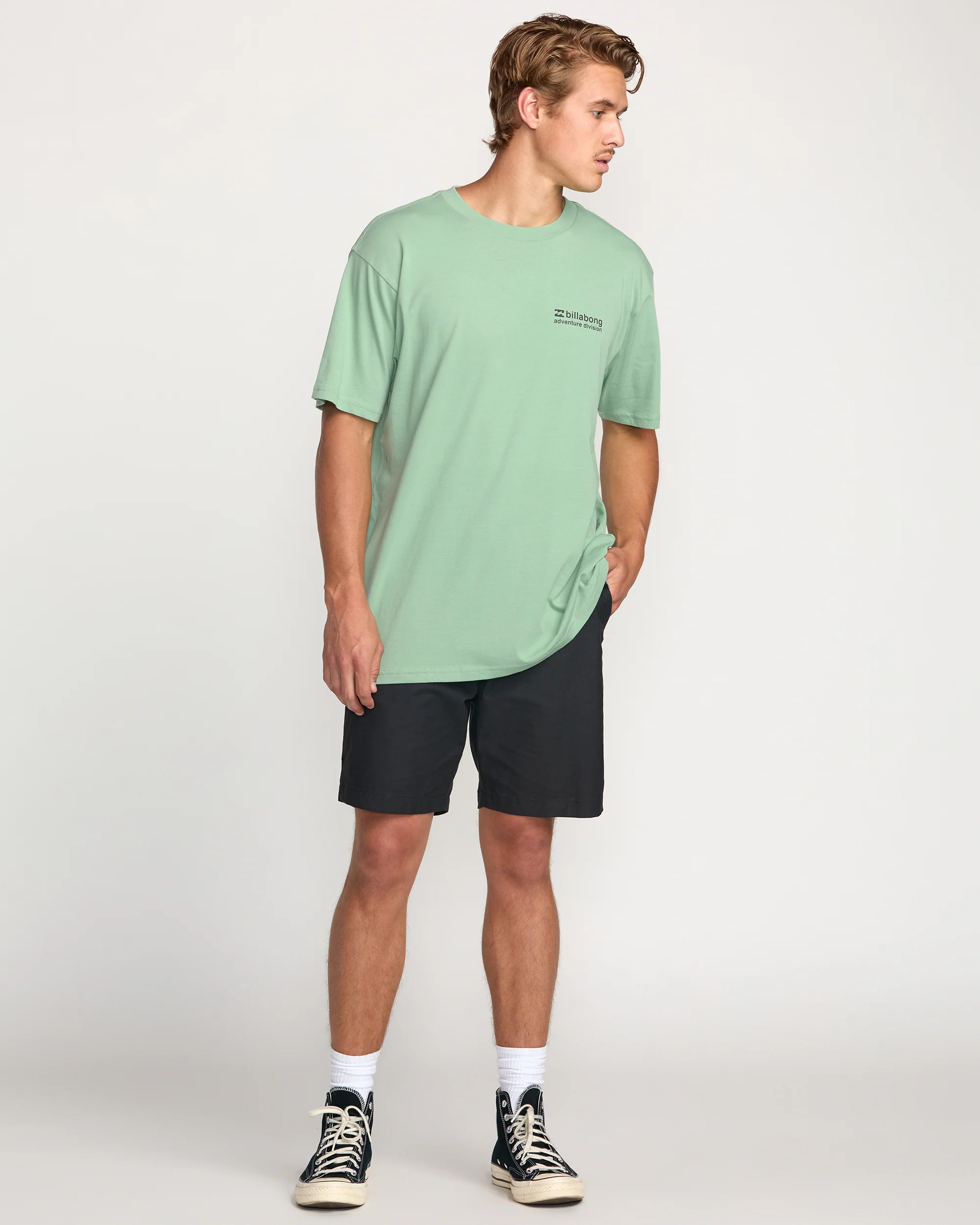 Making Tracks A/Div Tee - Mist Green - Image 3