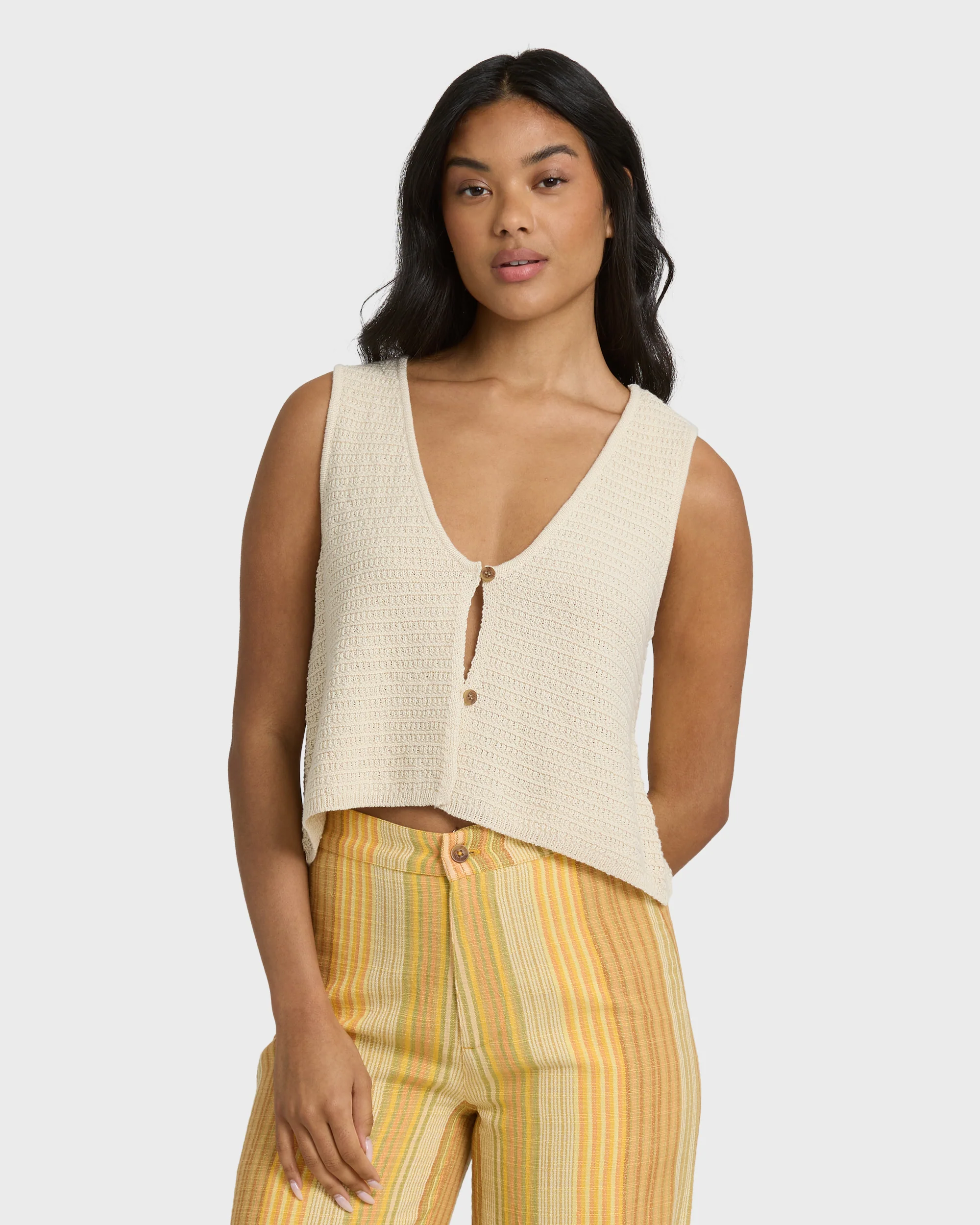 Need Now Sweater Tank - White Cap