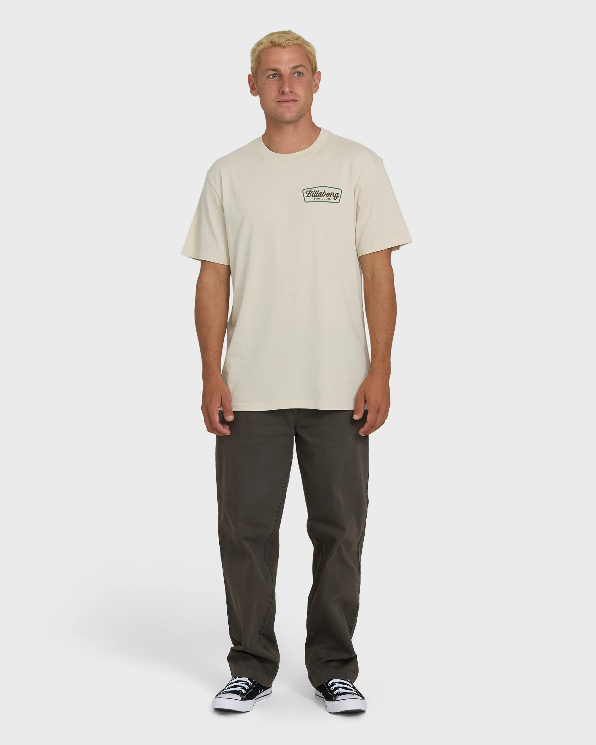 Off Duty Premium Short Sleeve Knit T-Shirt - Oatmeal - Image 4