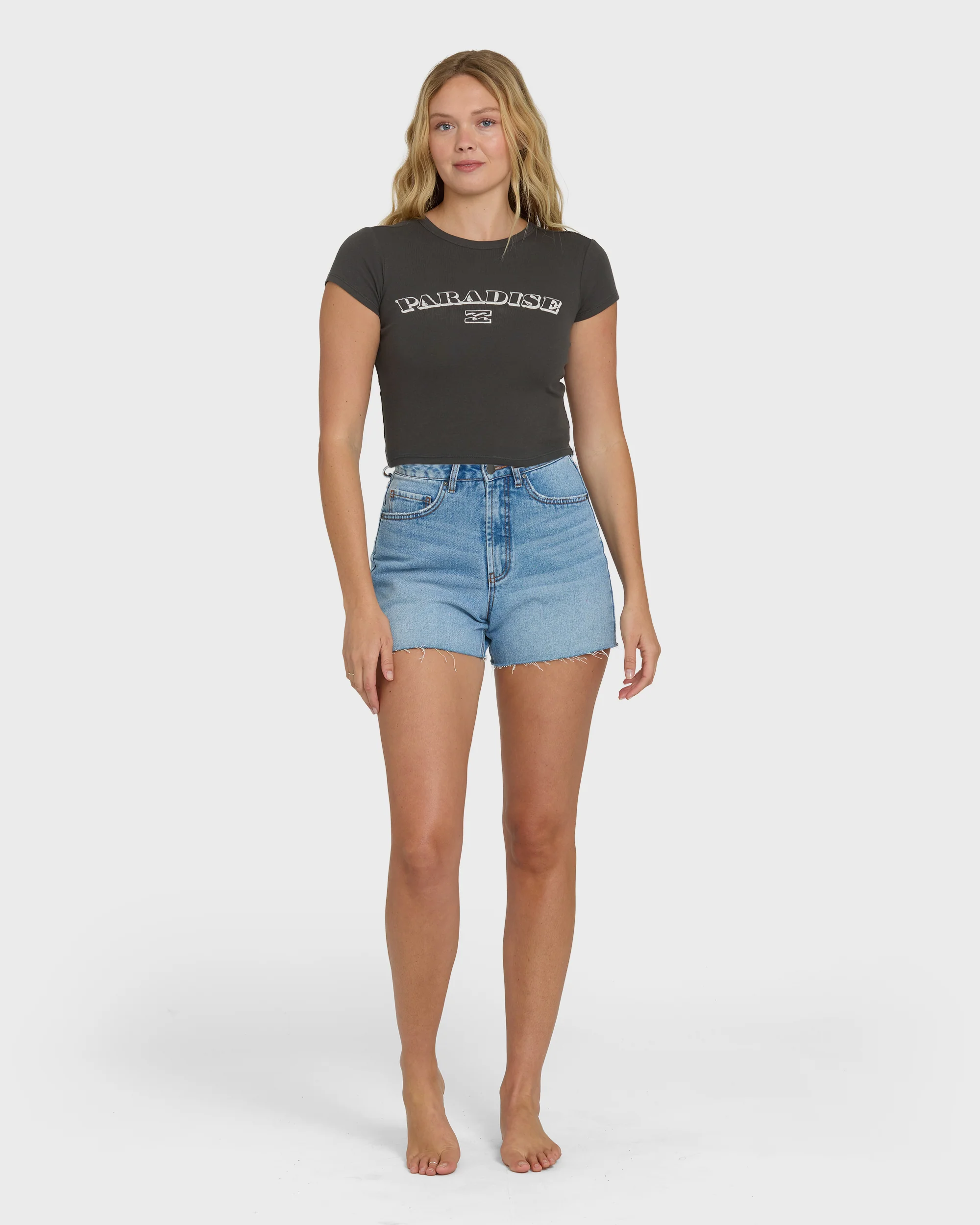 Off We Go Short Sleeve Knit T-Shirt - Off Black - Image 4