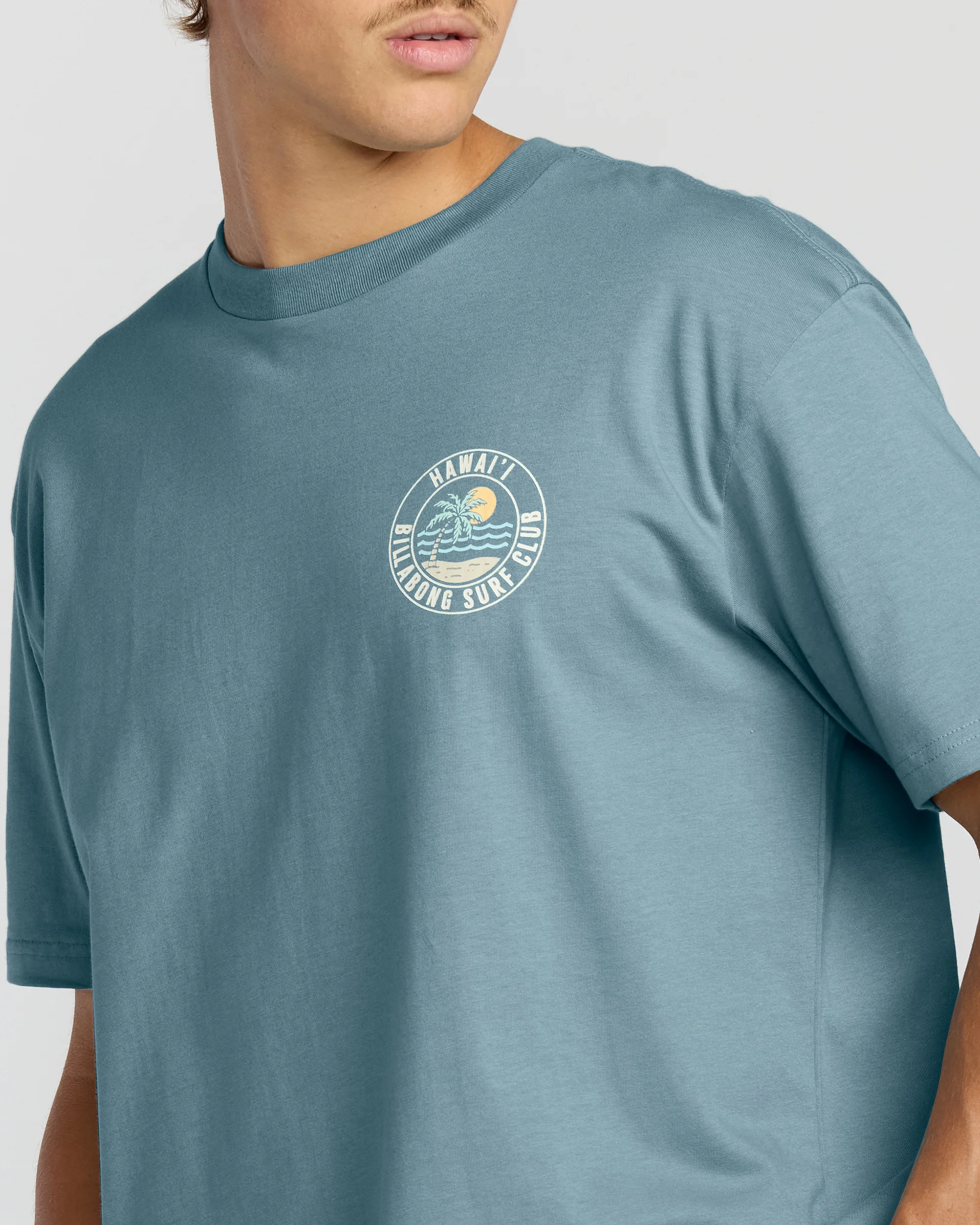 Palm Beach Hi Premium Short Sleeve T-Shirt - Washed Blue - Image 5