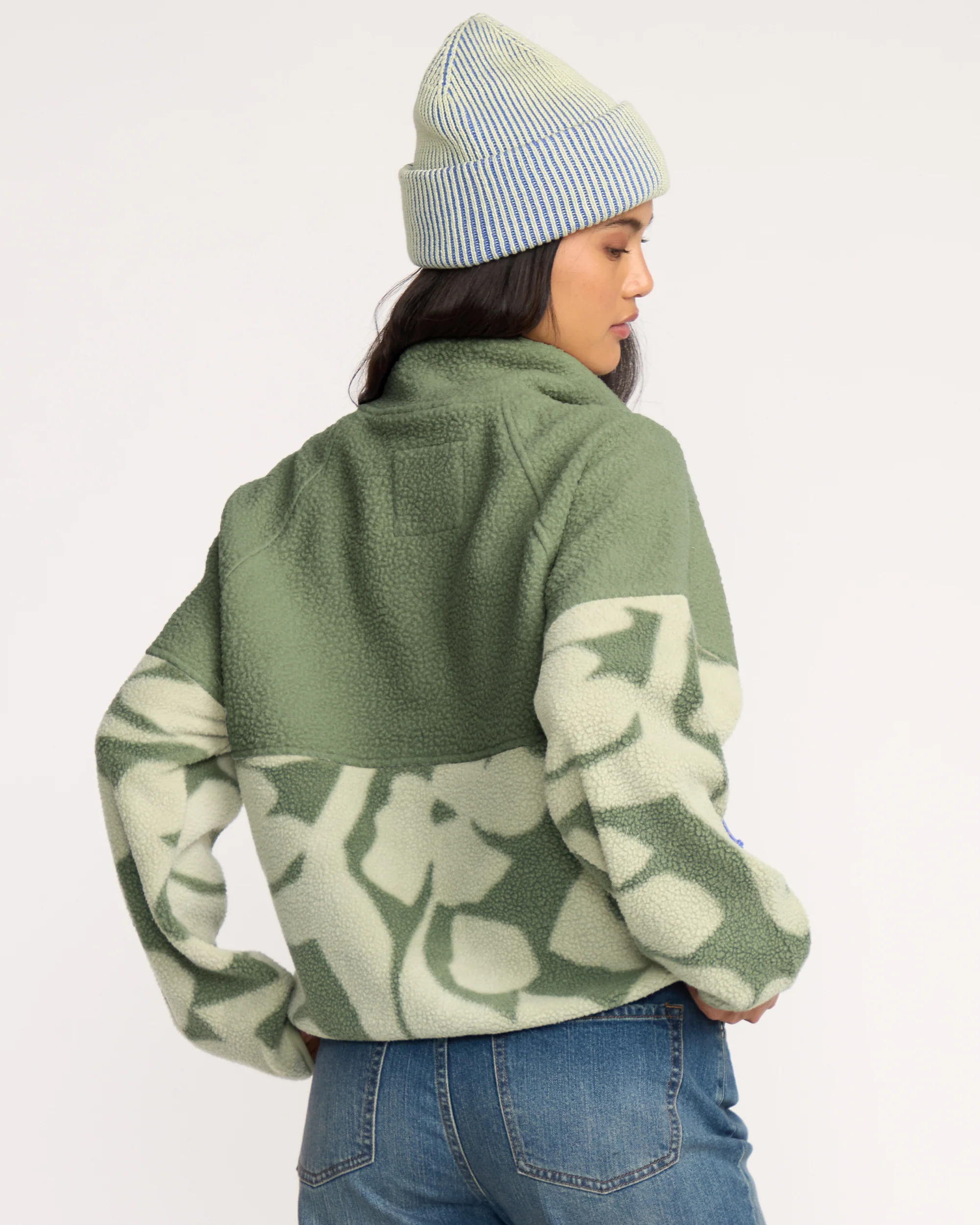 A/Div Popoyo Snap Up Sherpa Fleece Jacket - Seagrass - Image 2
