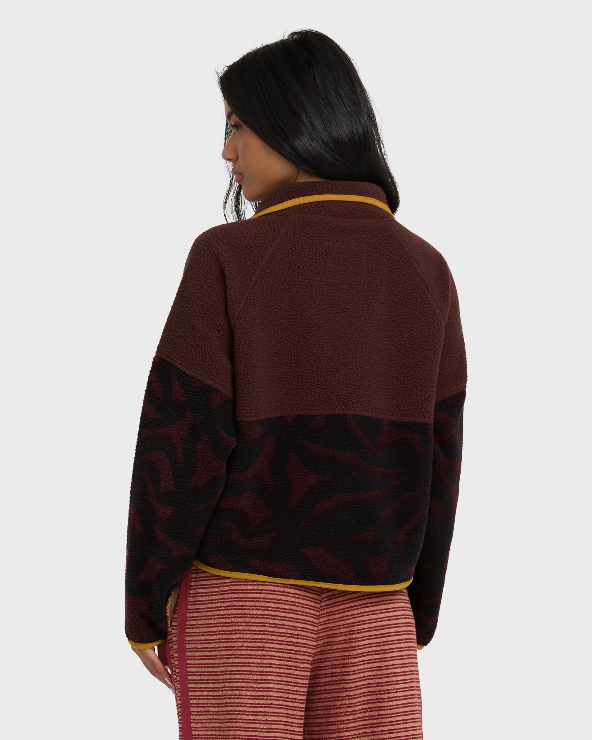 A/Div Popoyo Snap Up Sherpa Fleece Jacket - Teak - Image 7