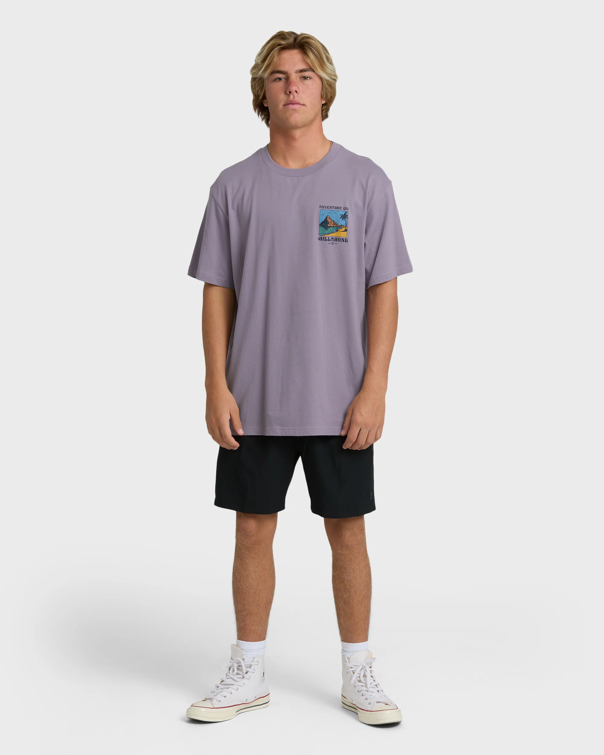 Post Cards Adiv Premium Short Sleeve T-Shirt - Purple Ash - Image 4
