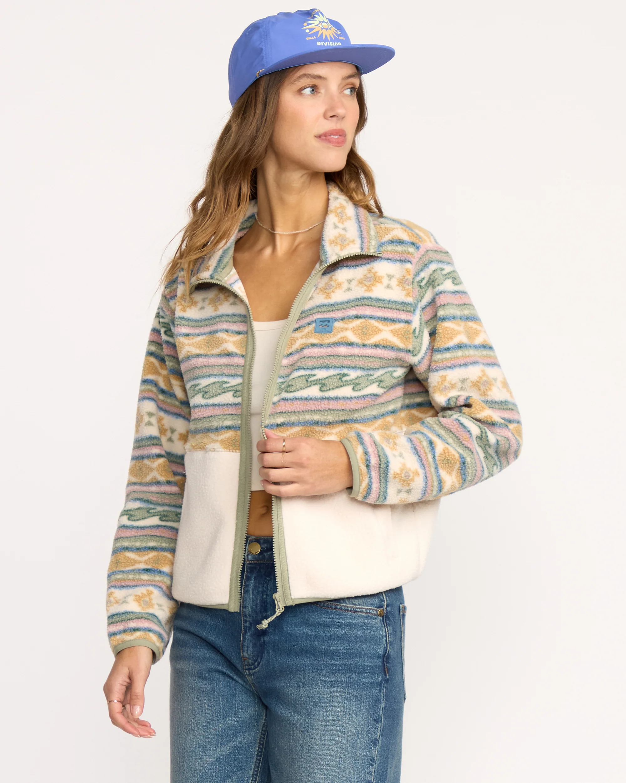 A/Div Rock Jetty Mock Neck Zip Sherpa Fleece - Whitecap - Image 6